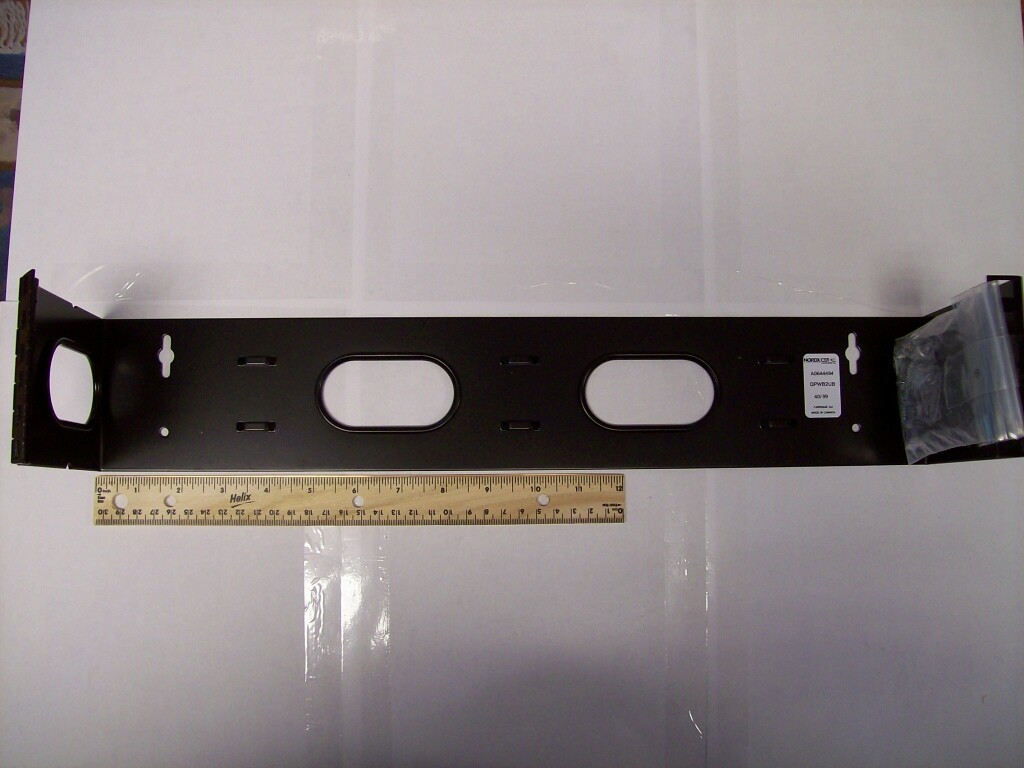 A0644494 black wall mount bracket 2u Nordx Belden 2 RMS