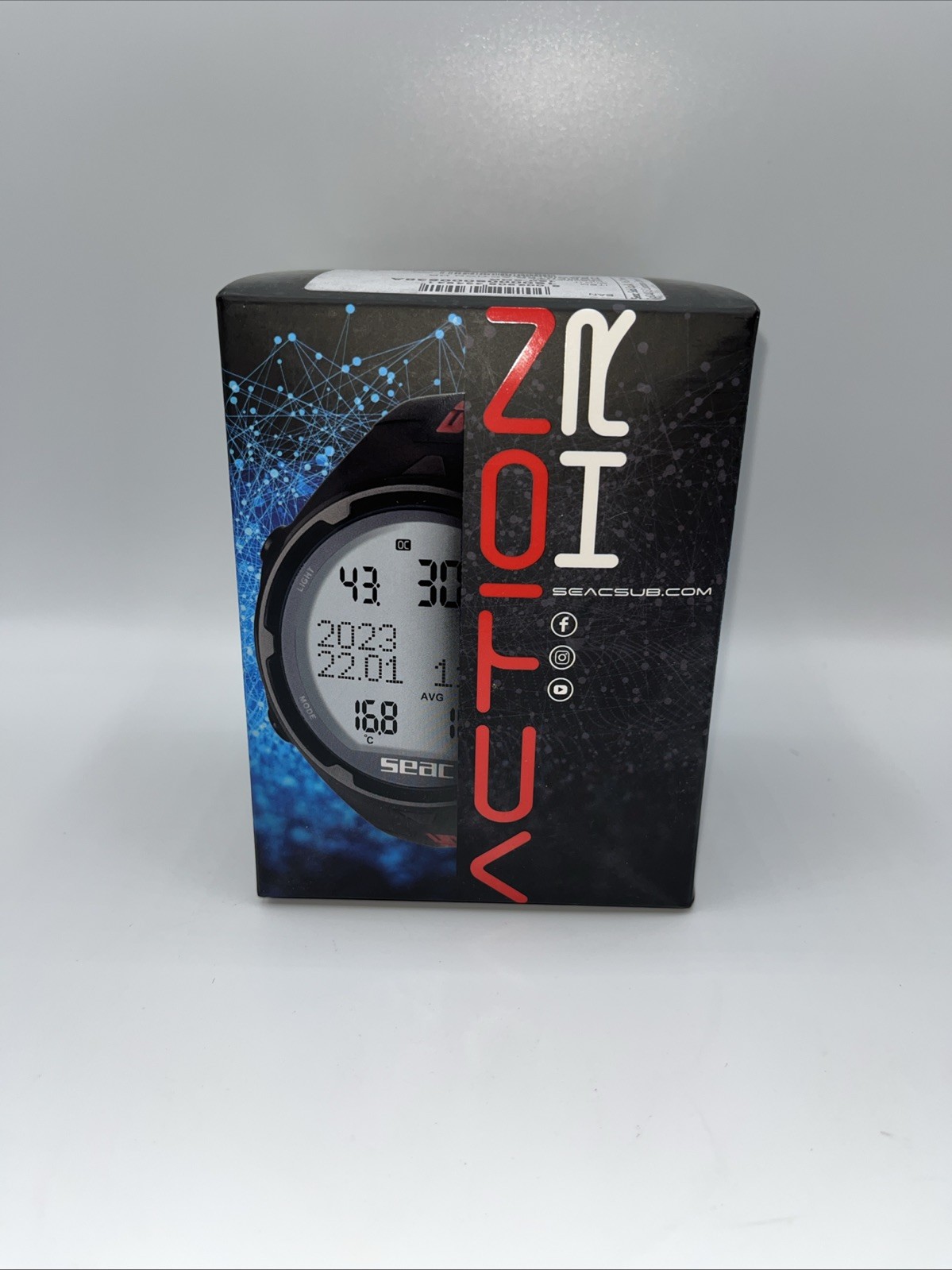 Seac Action HR Dive Computer Scuba Freediving Gauge Mode with LCD Display