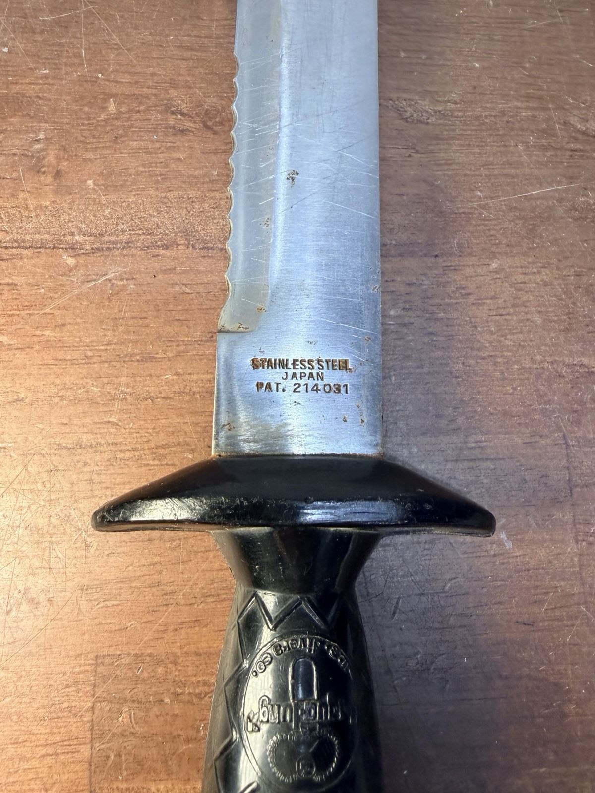Vintage 1960s Aqua Lung US Divers Knife w/ Sheath, Stainless Steel, Japan