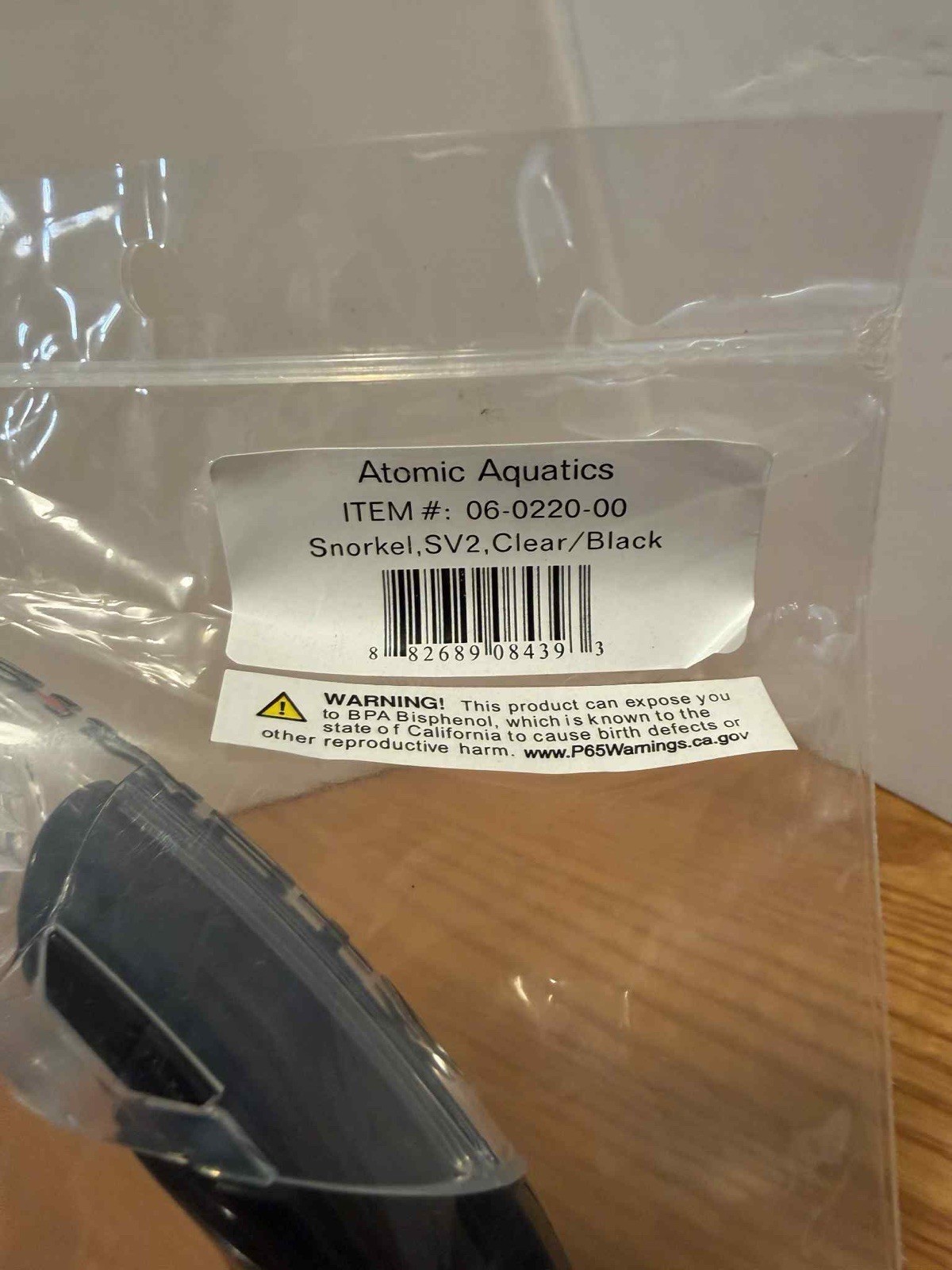 Atomic Aquatics SV2 Snorkel Clear/ Black