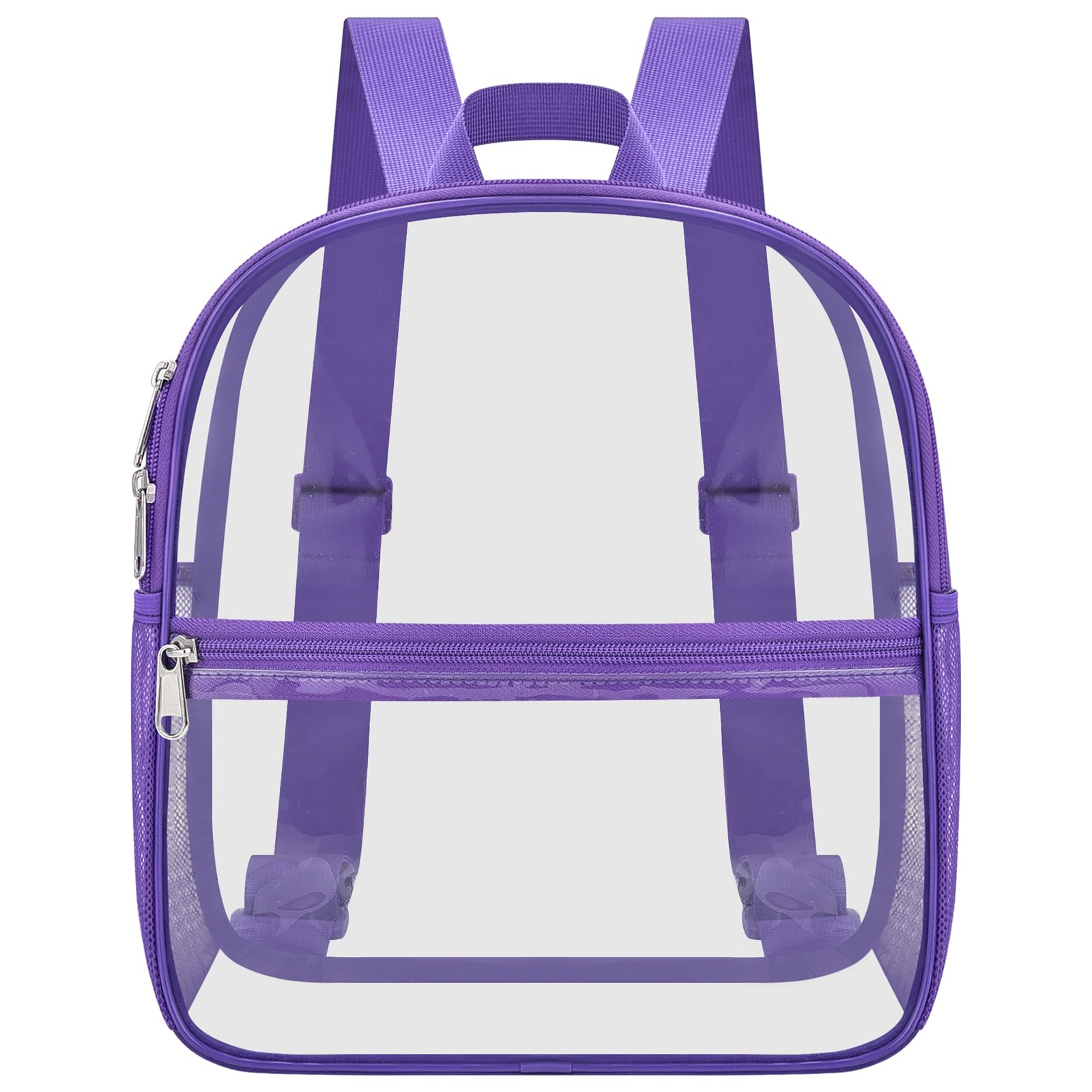 Oraben Clear Backpack Stadium Approved, 12 x 6 x 11 in, Small Small, Purple