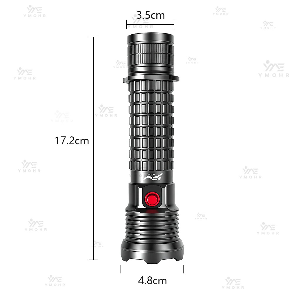 IPX8 Waterproof Diving Flashlight 3000LM Aluminum Dive Torch USB Rechargeable
