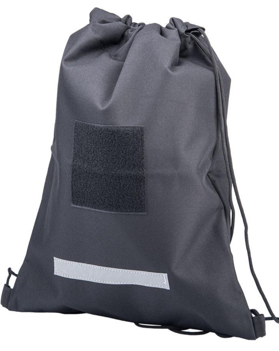 Set of 3 Tactical Nylon Drawstring Backpacks Black Tan Camo 16.5″x13″