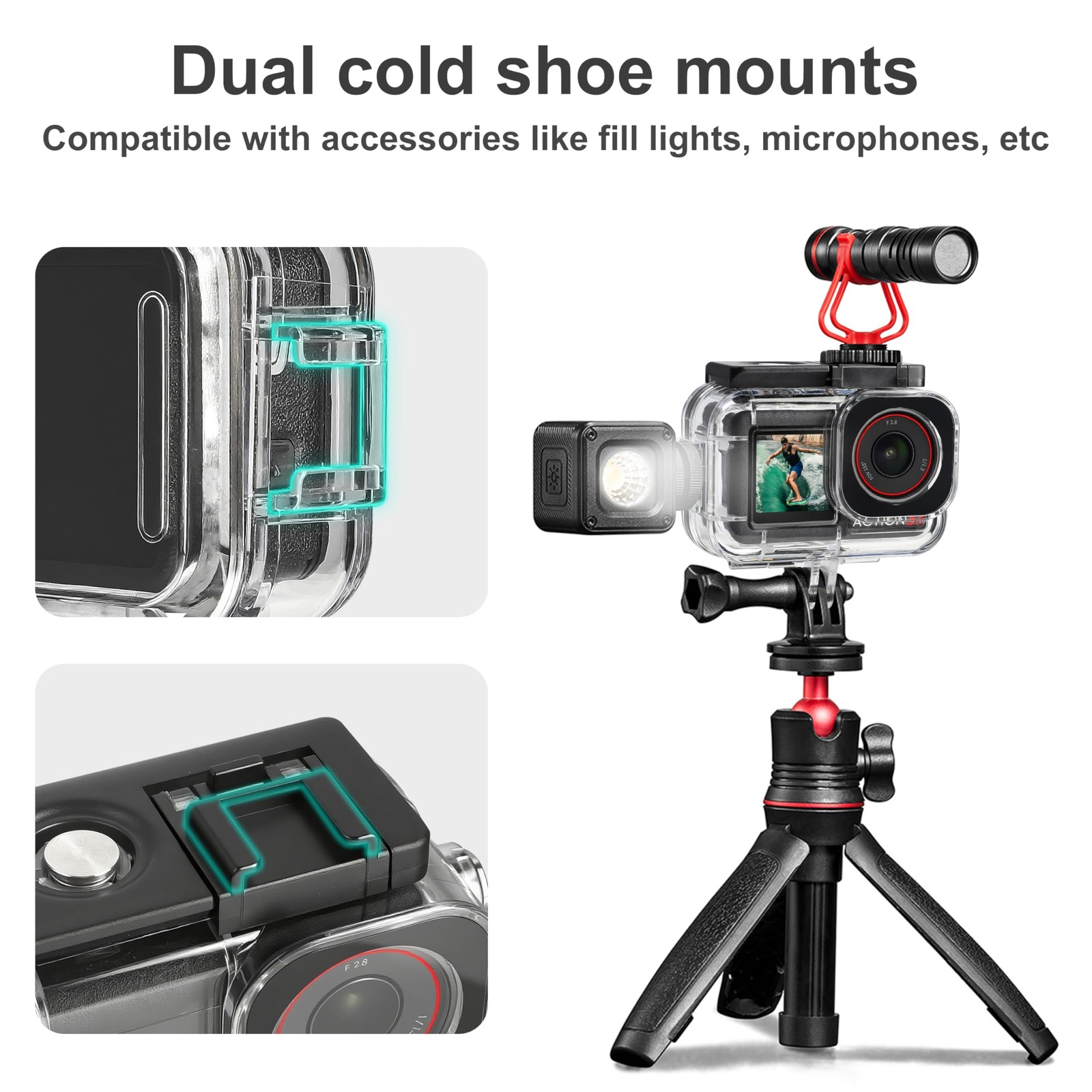 FitStill 196FT/60M DJI Osmo Action 5 Pro/4/3, 5 Pro/4/3