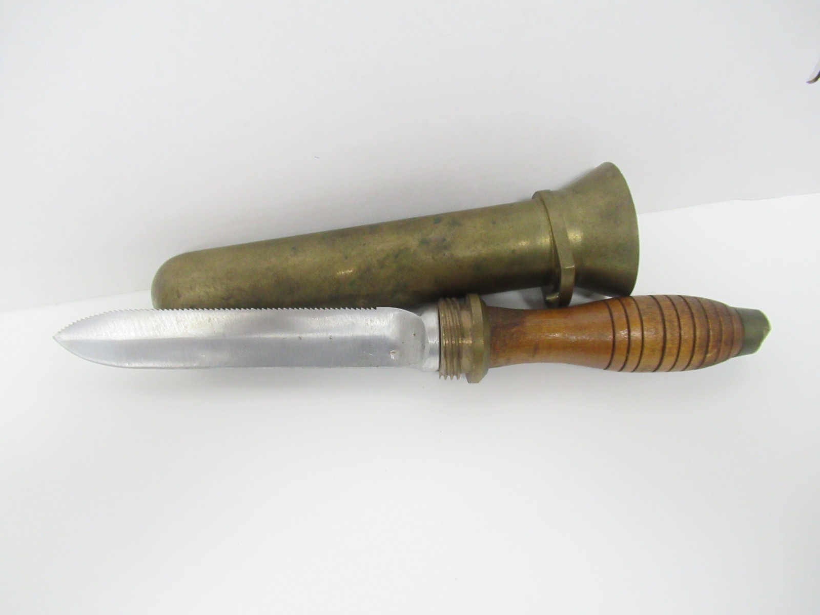 Vintage Deep Sea Diver Dive Knife With Sheath, Not Morse, Unknown – Read Desc.