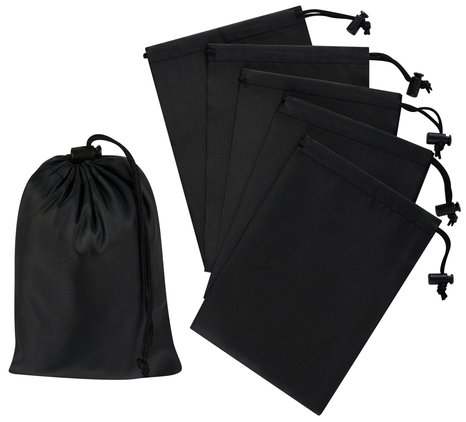 PALTERWEAR Drawstring Bag with Toggle – Nylon Cinch and 5 x 7 Inch, Black