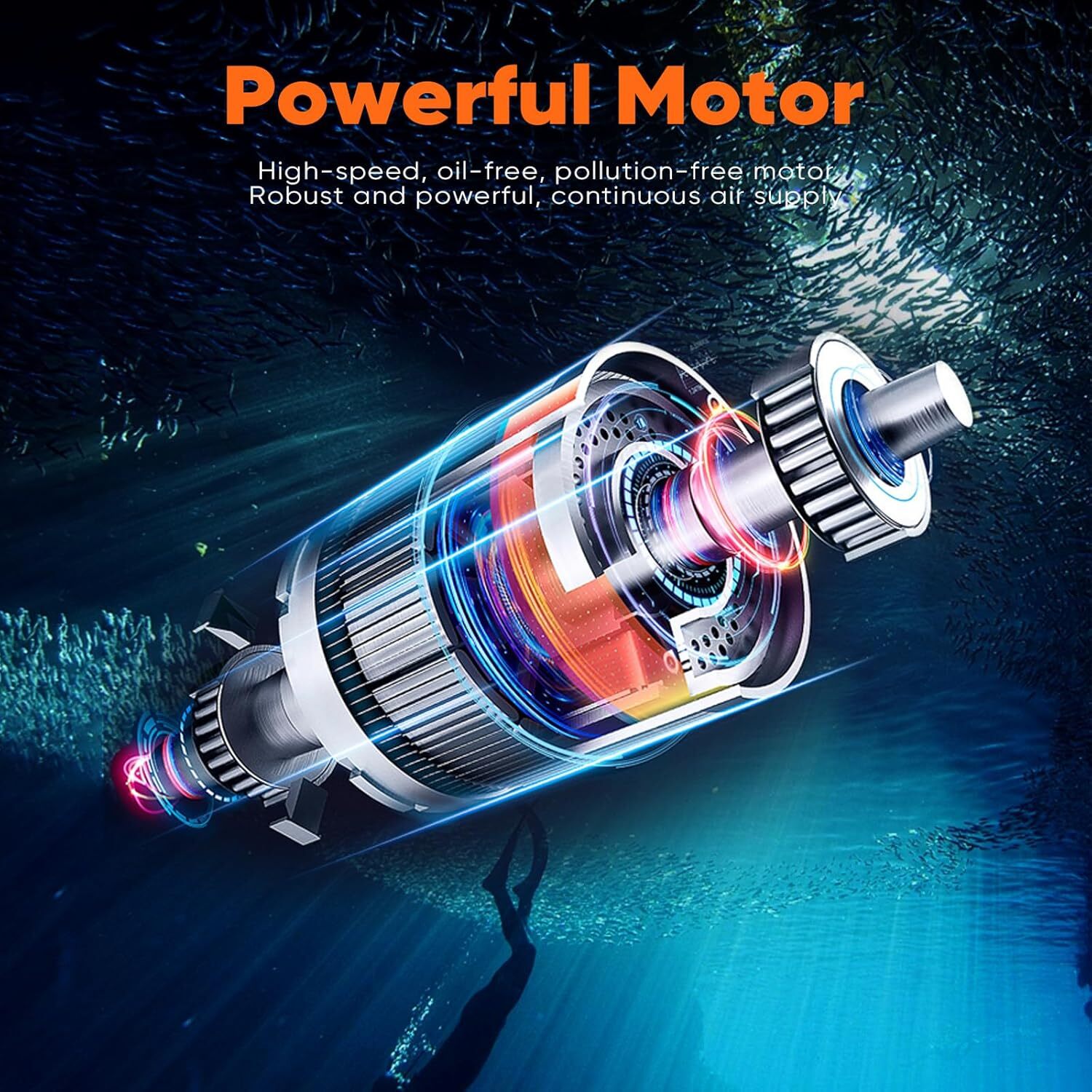 GOYOJO Diving Ventilator Scuba Snorkel Hookah Underwater Max 15 Meters Tankless
