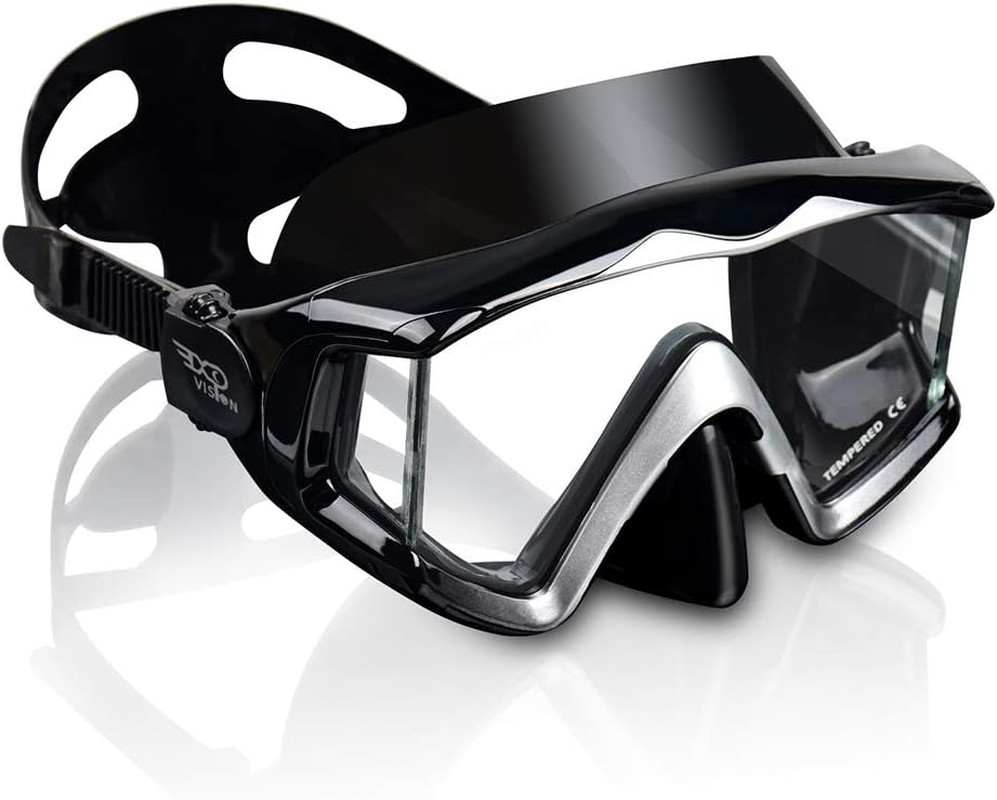 Adult Pano 3 Scuba Diving Mask, Tempered Glass Snorkel Mask Anti-Fog Swim Mask N