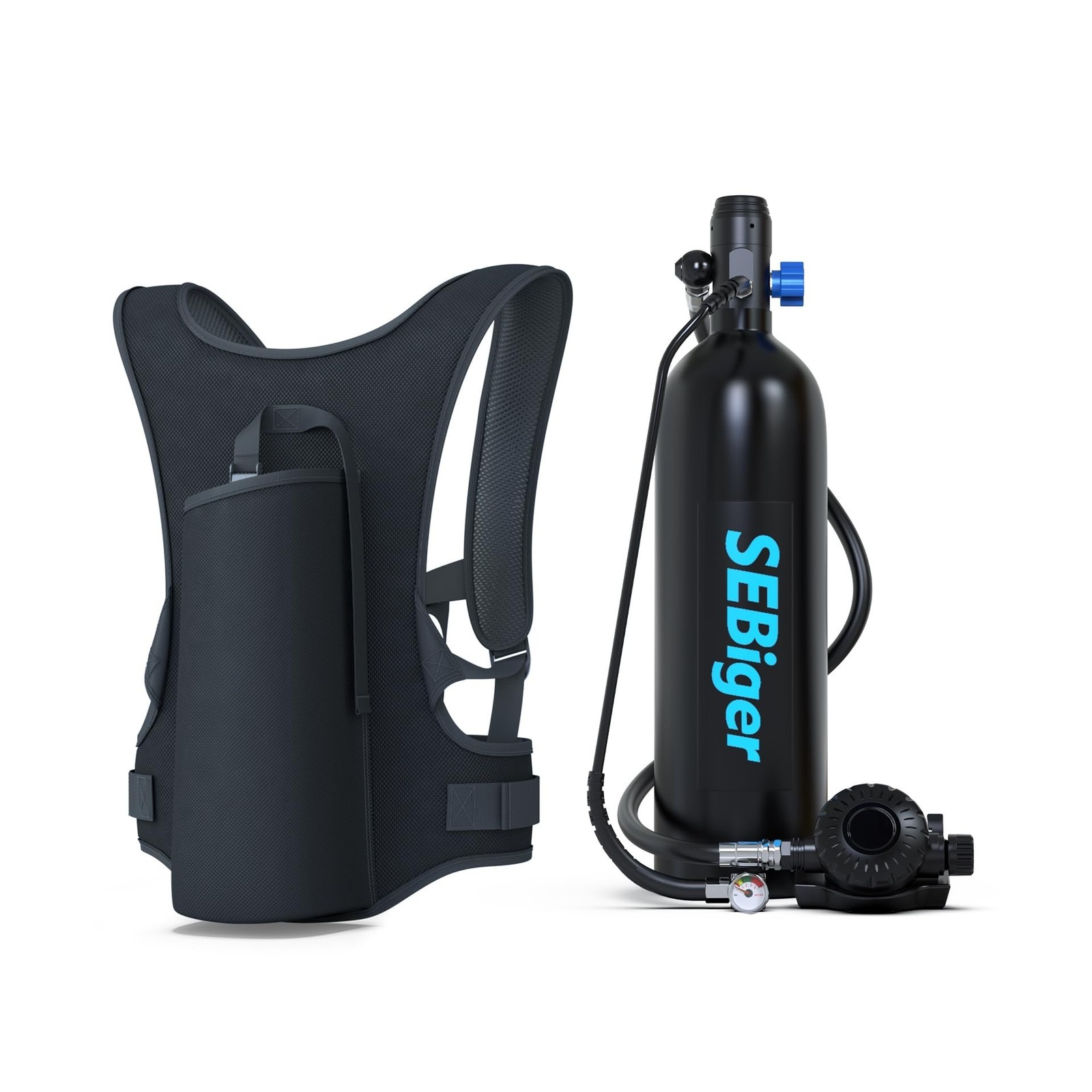 Mini Scuba Tank 1.9L Support Underwater Breathing Reusable Diving Tank Kit wi…