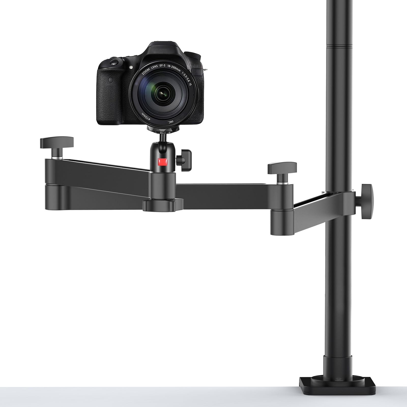 ULANZI Camera Desk Mount Stand with Flexible Arm, Overhead Mount, black