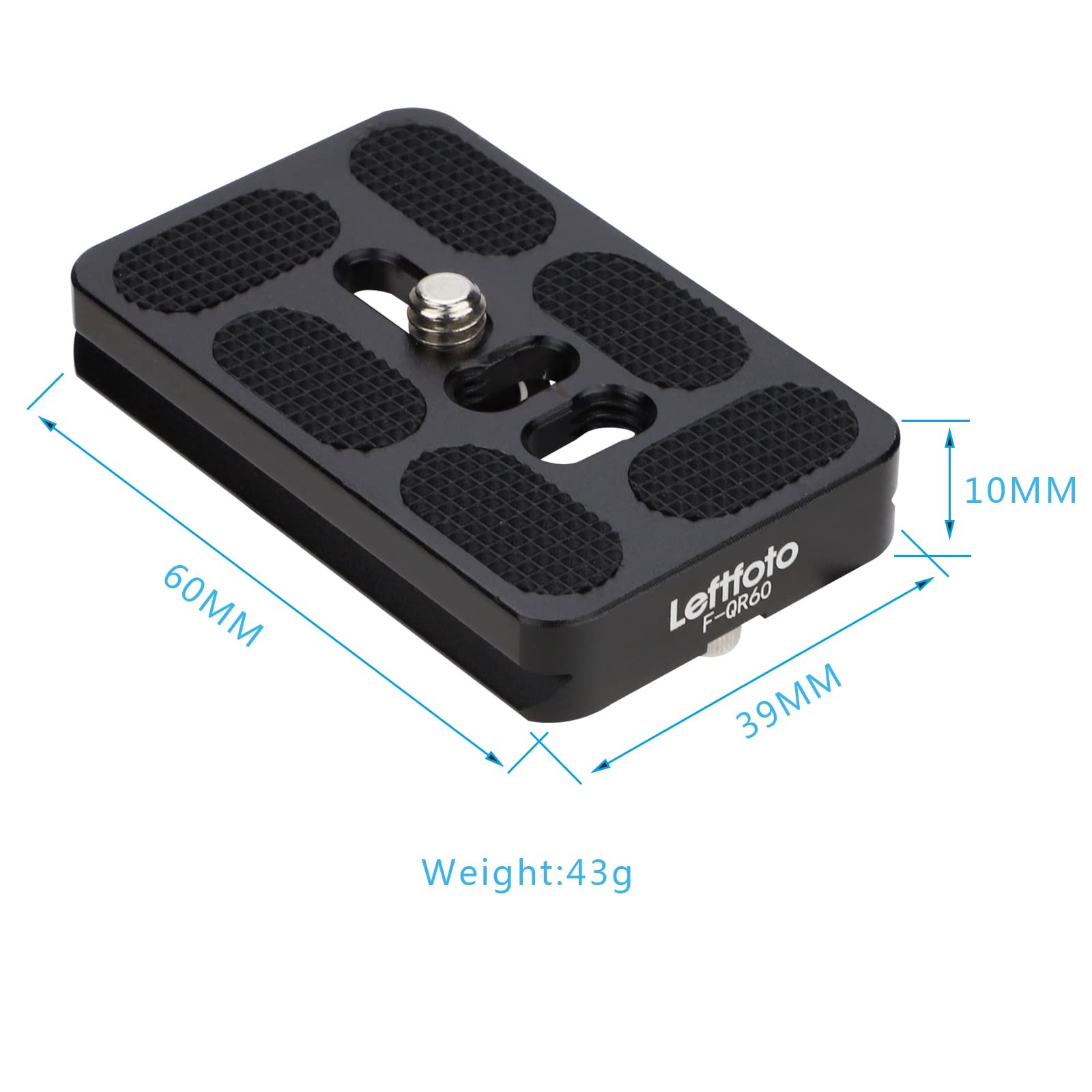 60mm Camera Quick Release Plate, QR Small Plate,Metal Universal 60MM, Black