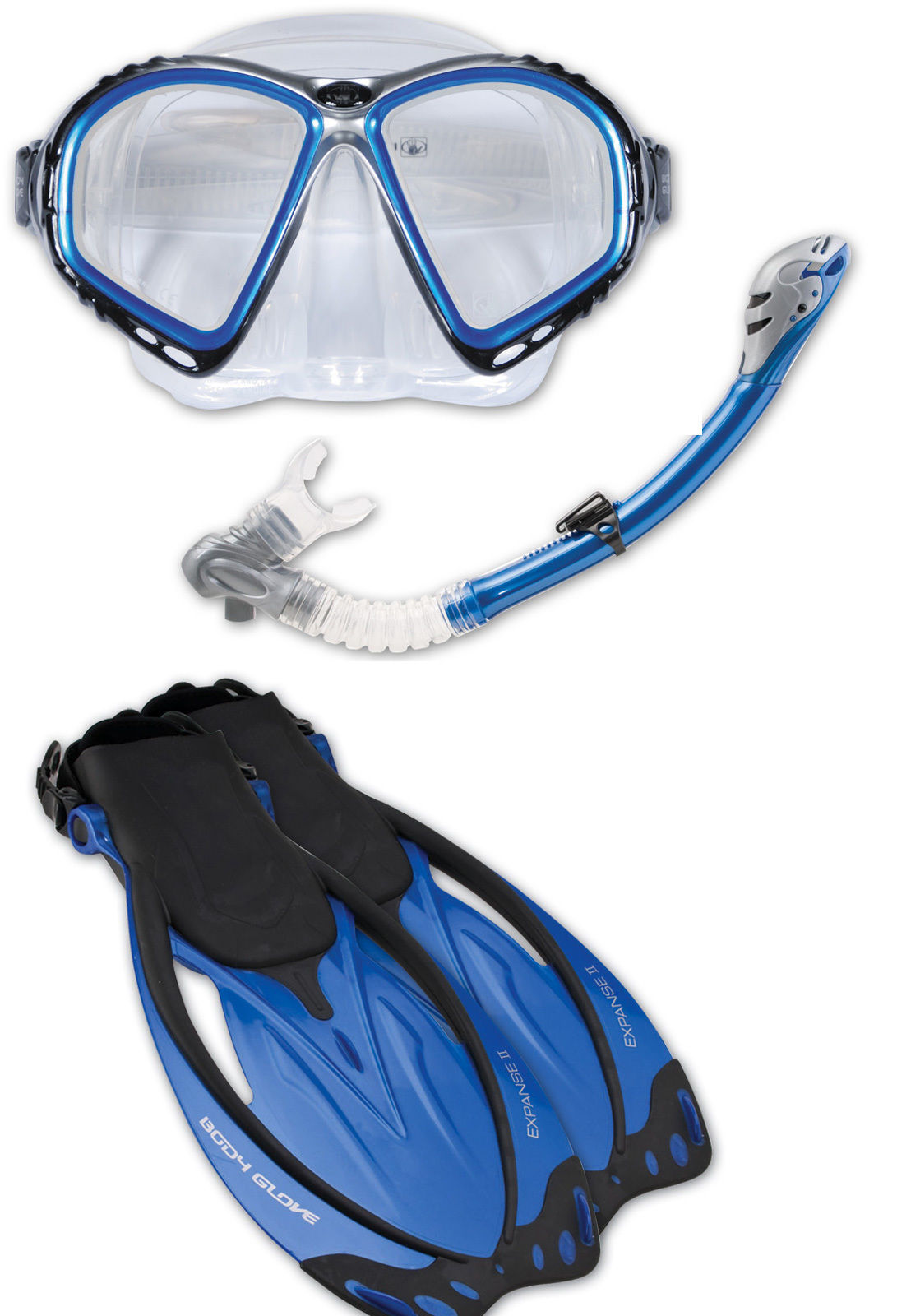 Body Glove Adult Snorkling Set w/ Mesh Gear Bag
