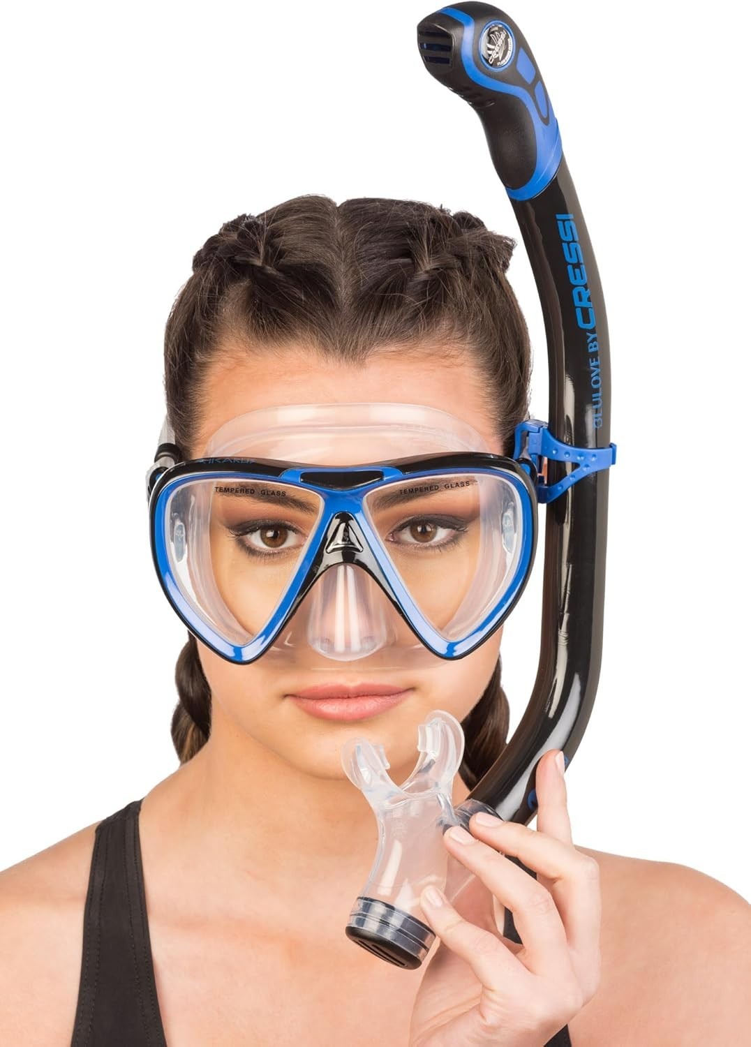 Adult Snorkeling Set DM245020 Silicone 1 Pack Black Adjustable