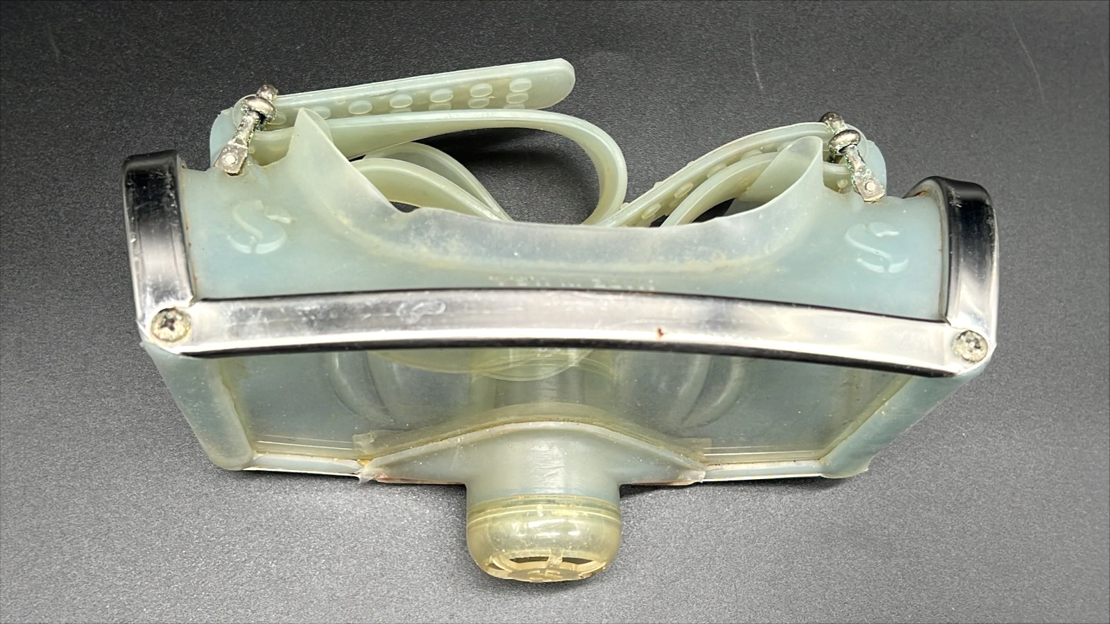 Vintage Divers Scuba Mask Tempered Glass Made In USA Purge Valve Single-Lens