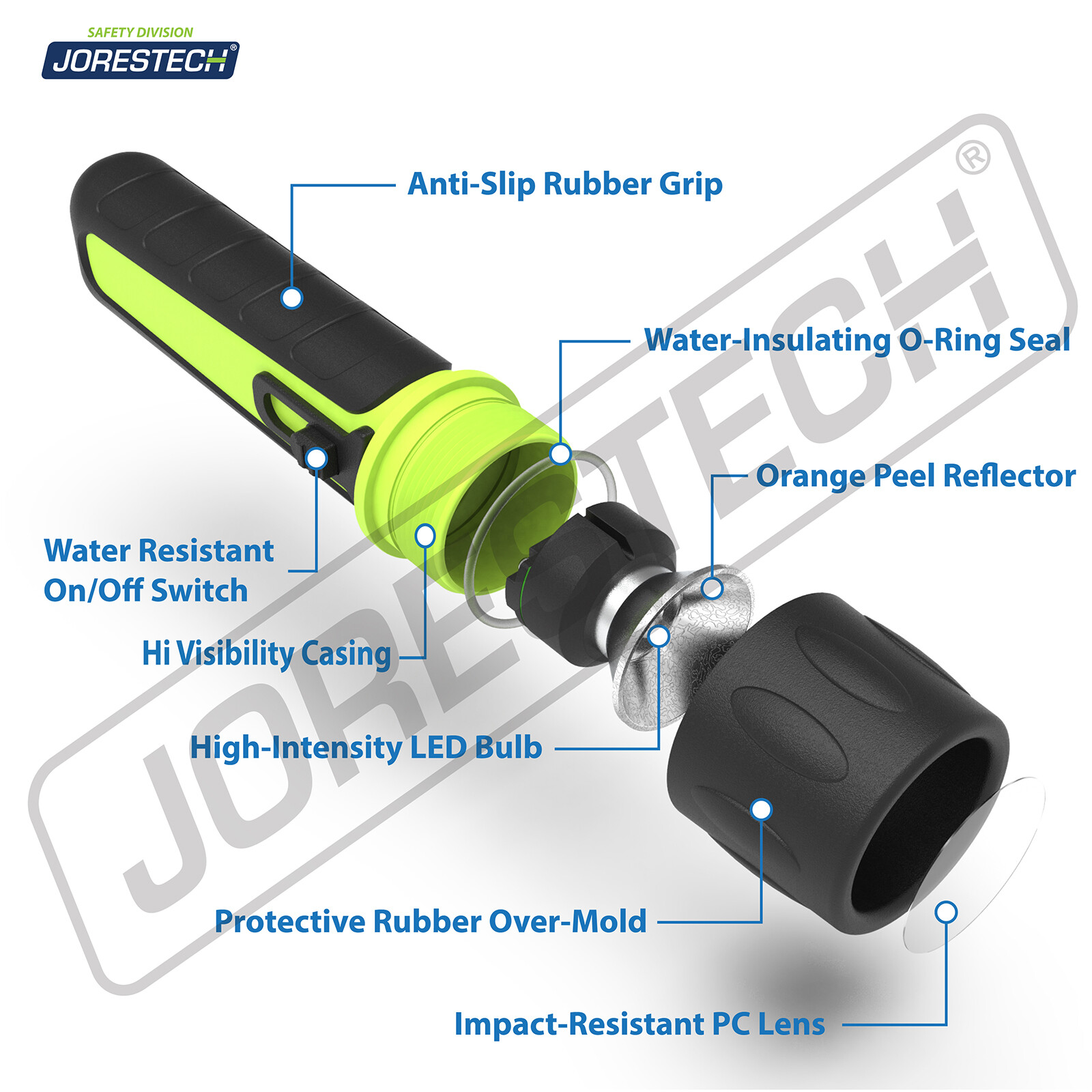 LED water Flashlight Diver Diving Light Lamp Waterproof Outdoor IP68 Jorestech