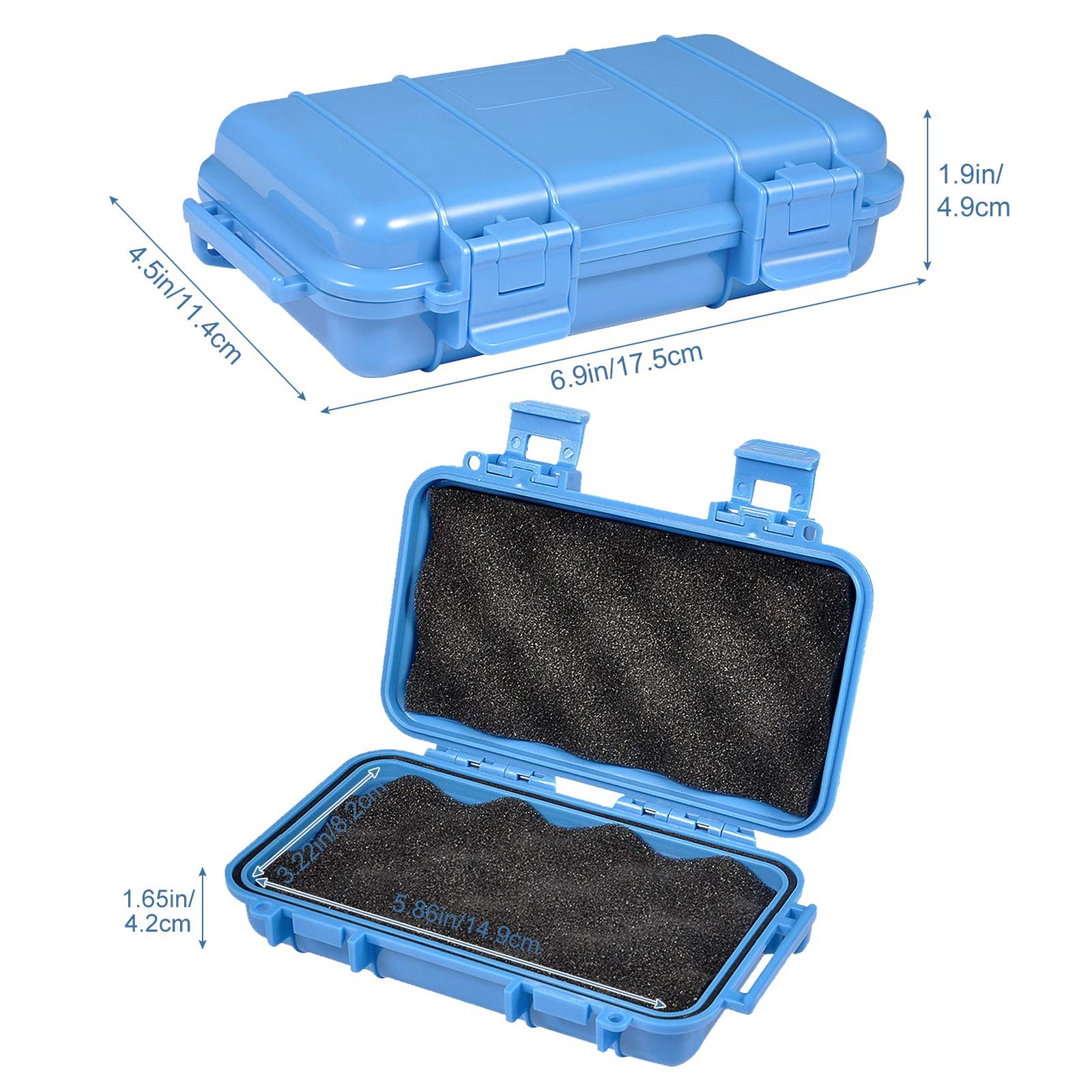 Yosoo Health Gear Waterproof Shockproof Box, Plastic Protective Hard S, Blue