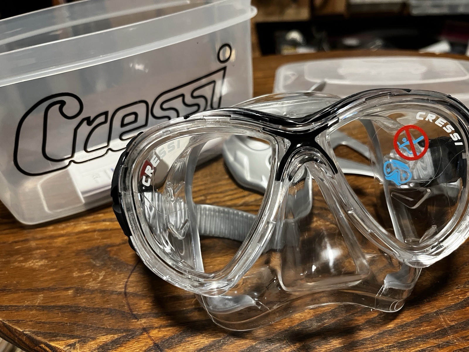 CRESSI Adult Small Inner Volution Crystal snorkle Diving ITALY NEW