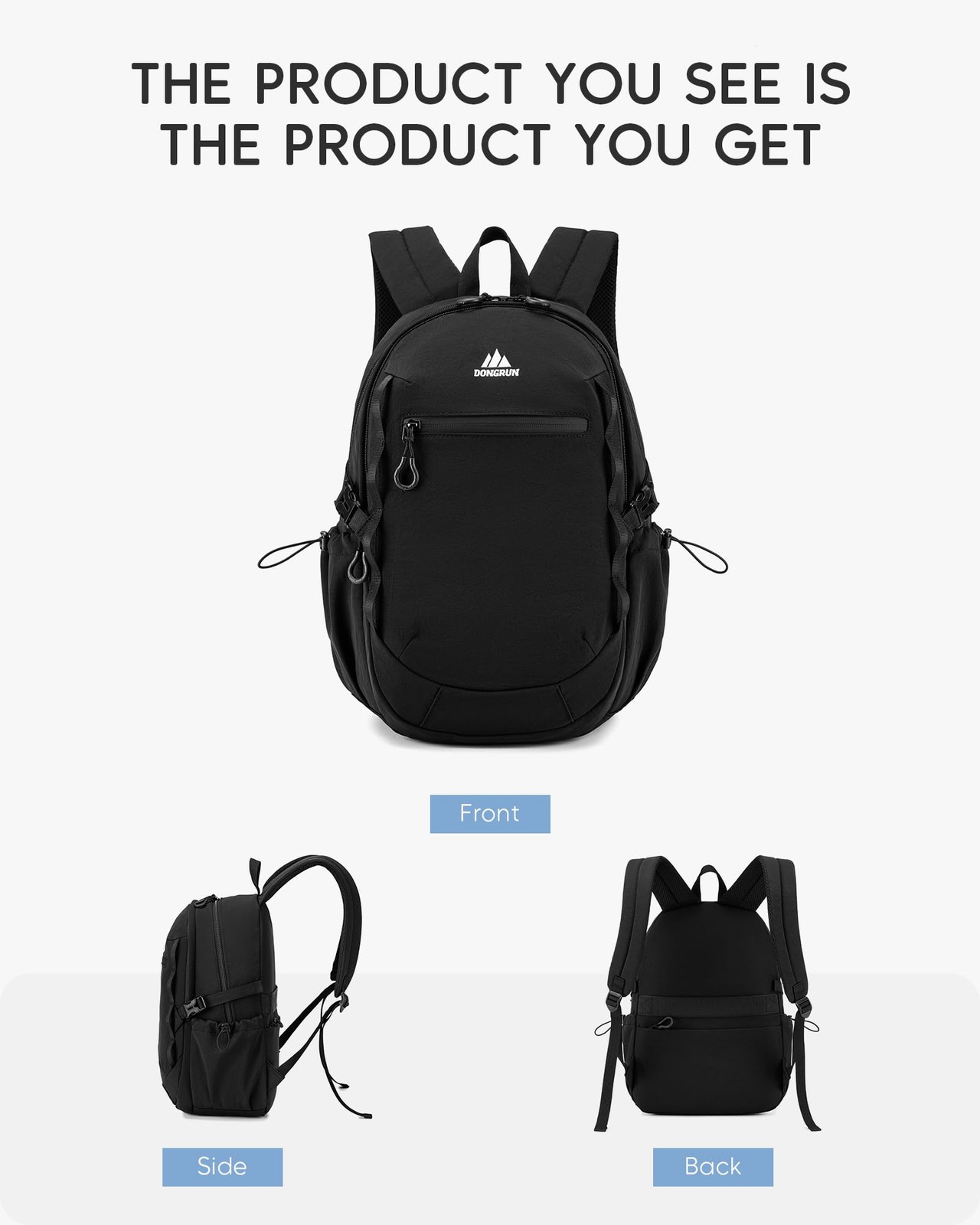 Nixjoro 40x30x15cm Personal Item Bag 16x12x6 Travel 40x30x15 cm, Black