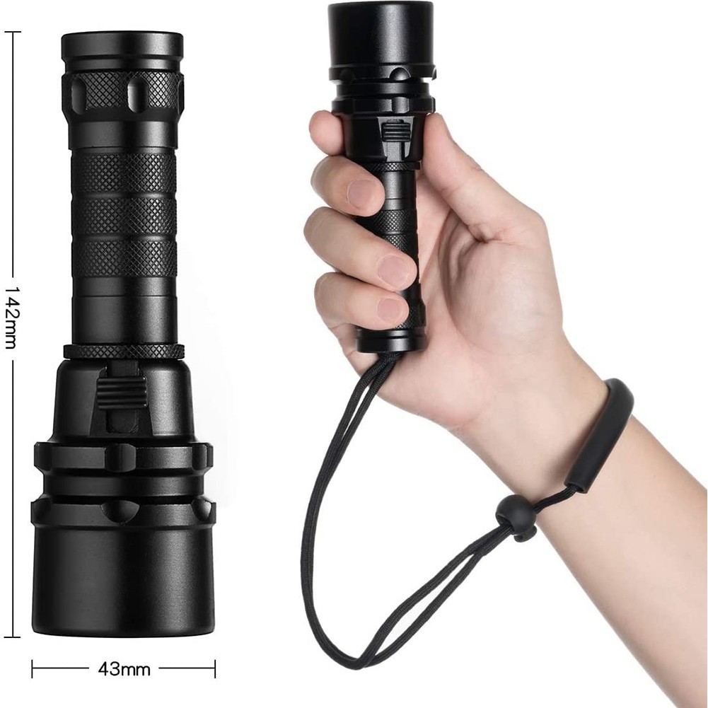 Diving Flashlight Torch L2 LED Light Waterproof 50M Deep Underwater Lamp ABS