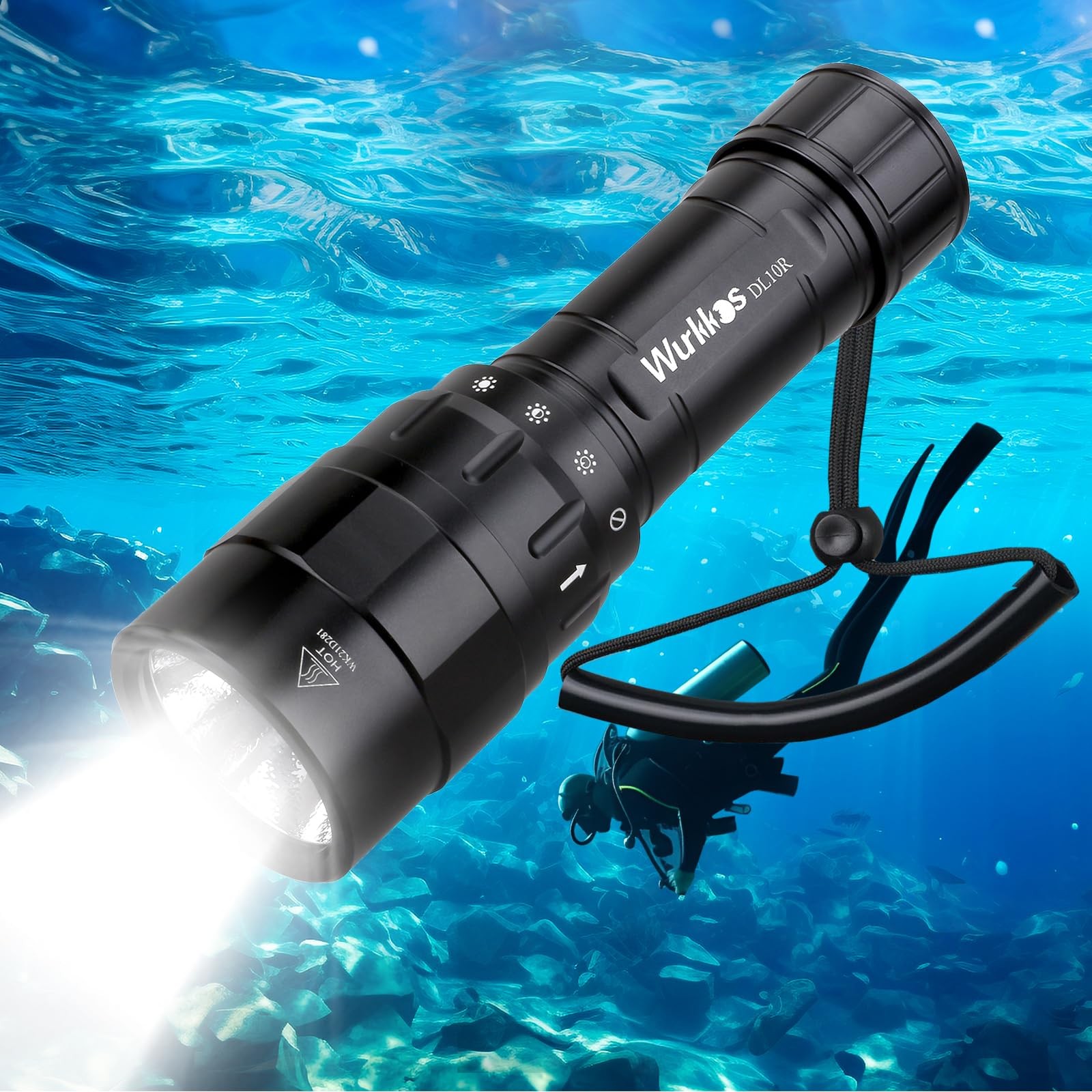 Wurkkos DL10R Dive Light – 4500 Lumen Super Bright Underwater DL10R-5000K