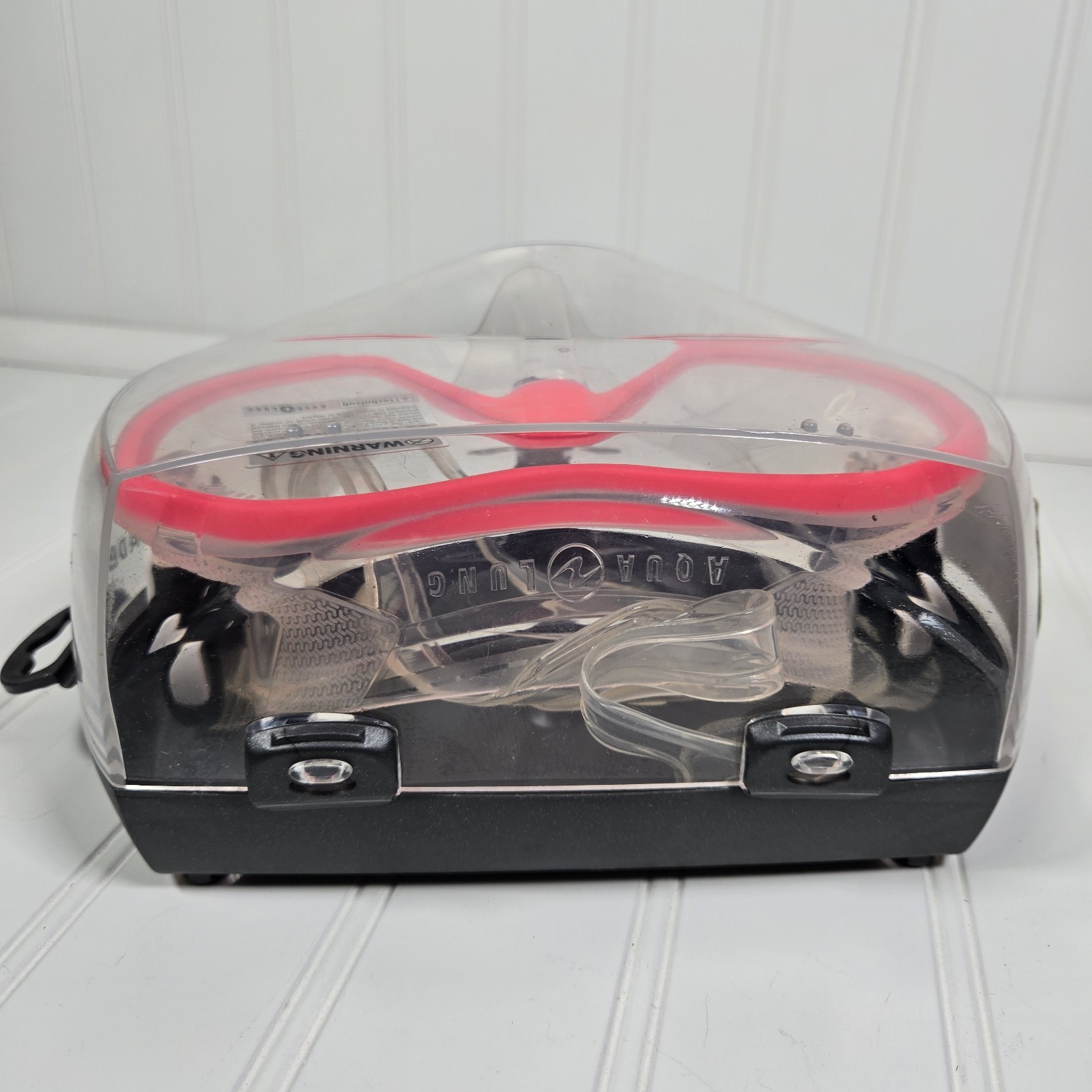 Aqua Lung Plazma Frameless Panoramic Diving Mask Scuba Swim Pink Adjustable Case