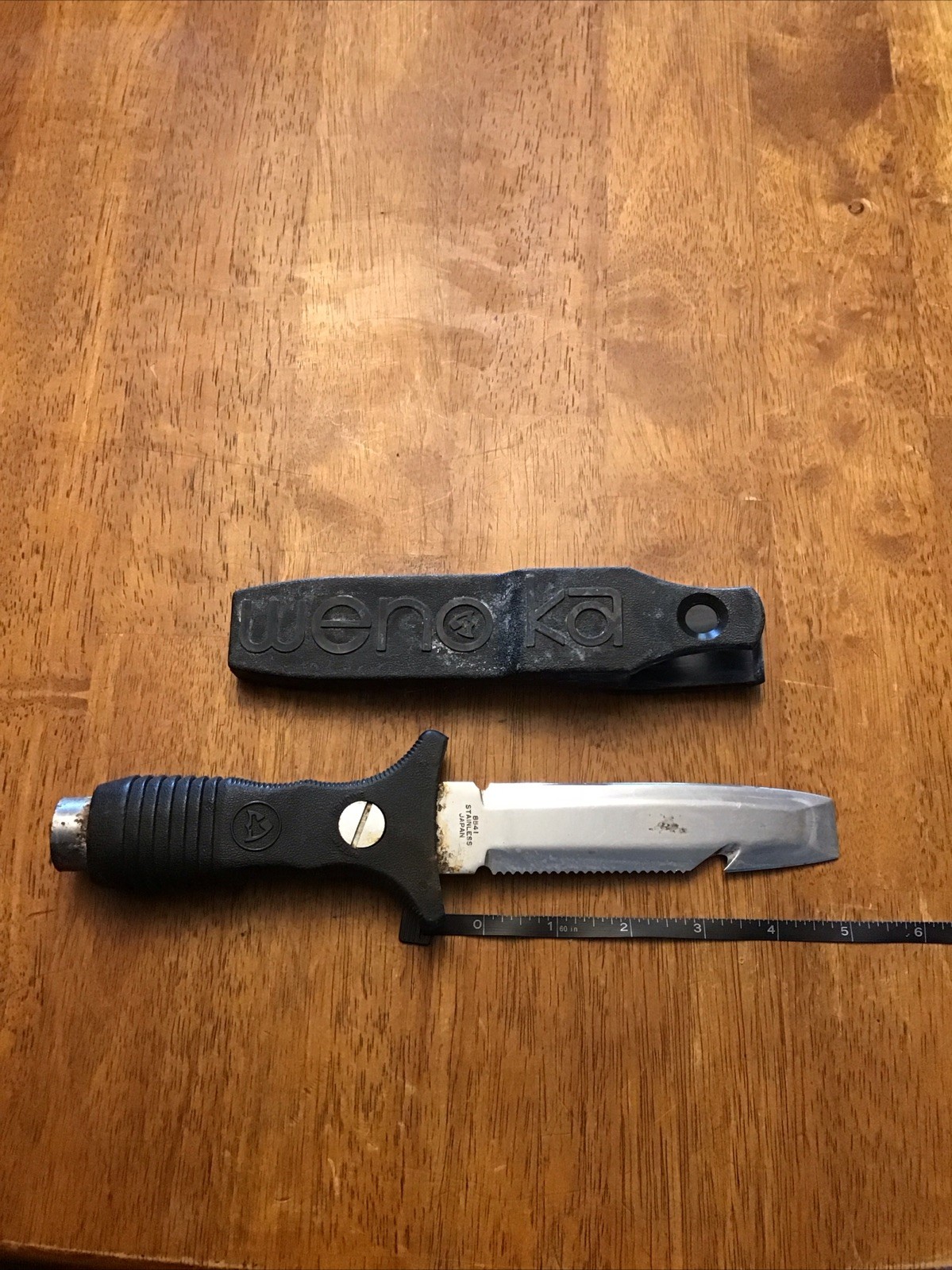 Wenoka Blackie Collins Dive Knife 8541 Japan 5” Blade Blunt