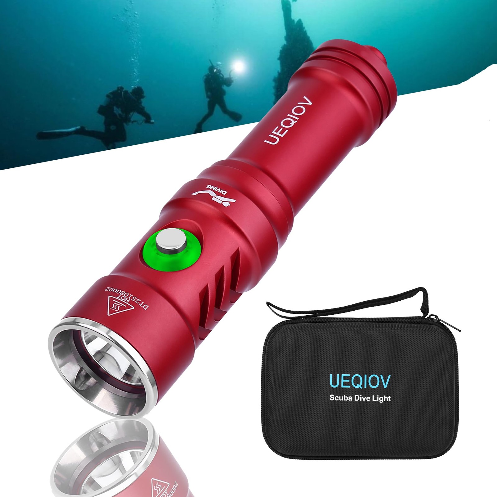 DQ-300 Scuba Diving Light, 4000 Lumens Super Bright Flashlight with 4 Degrees…