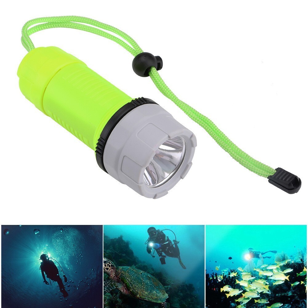 Waterproof Strong Light LED Scuba Diving Underwater Flashlight Torch Lamp