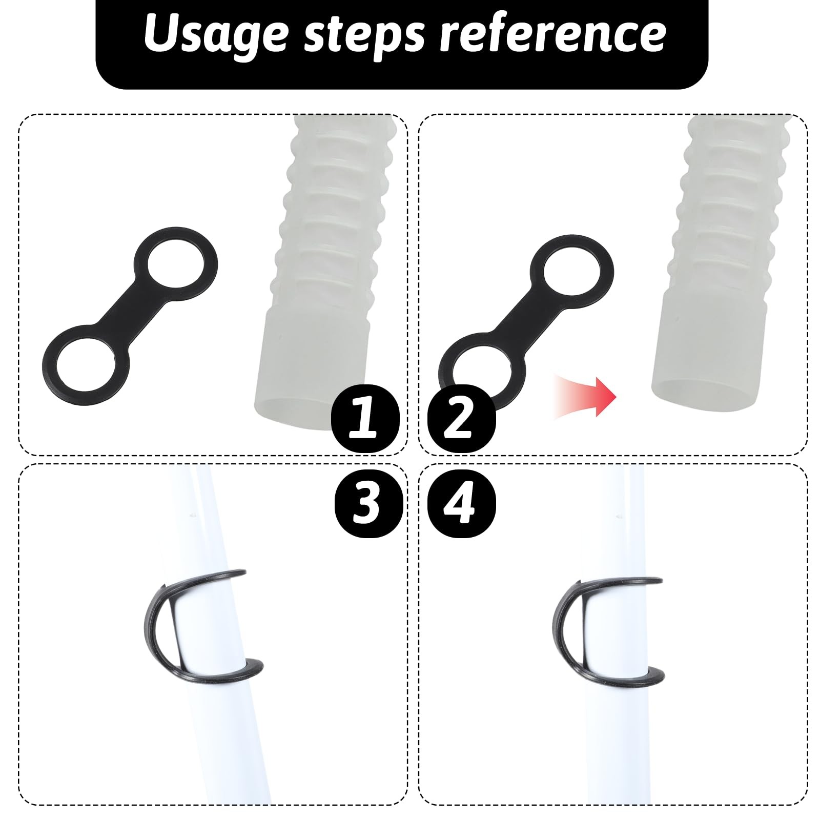 8 Pcs Snorkel Keeper, Strap Tube Holder Silicone Snorkel Clip for Dive Univer…