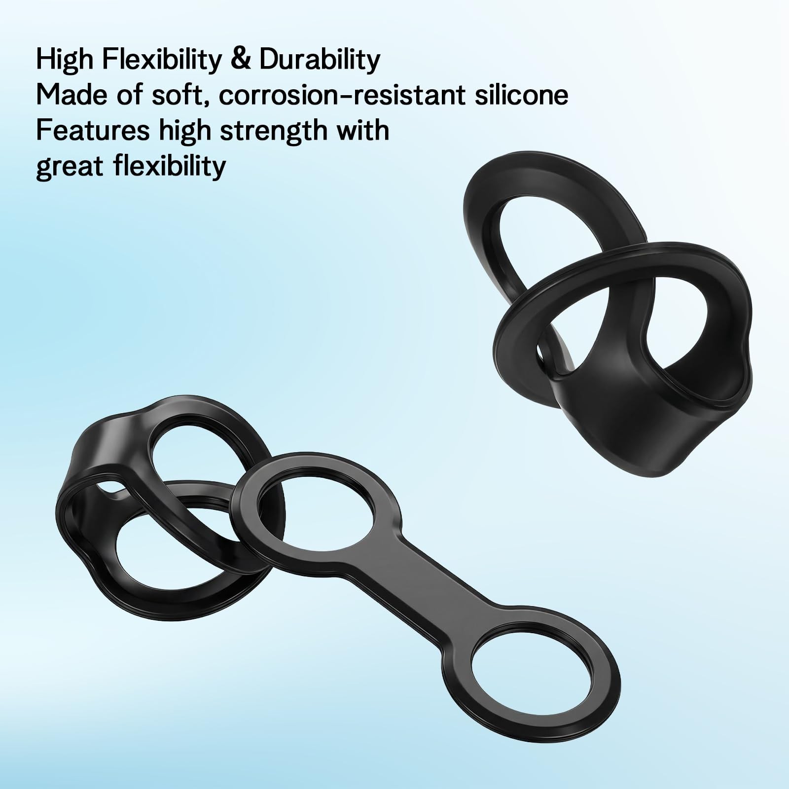 Amaxiu 4 Pcs Snorkel Inner Diameter 2.2cm/0.87in, Length 9cm/3.54″, Black