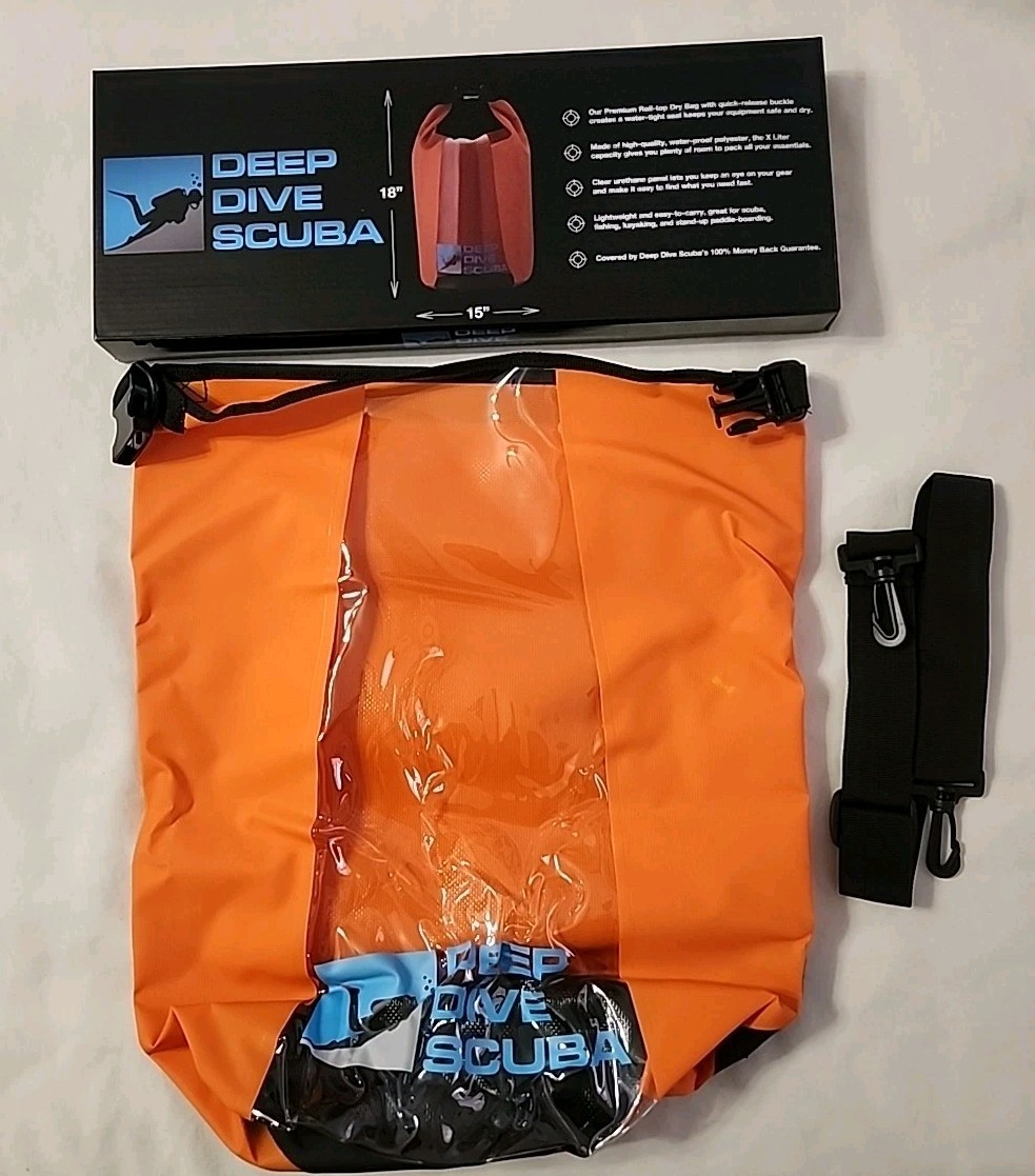 DEEP DIVE SCUBA WATERPROOF DRY BAG 18in X 15in ORANGE