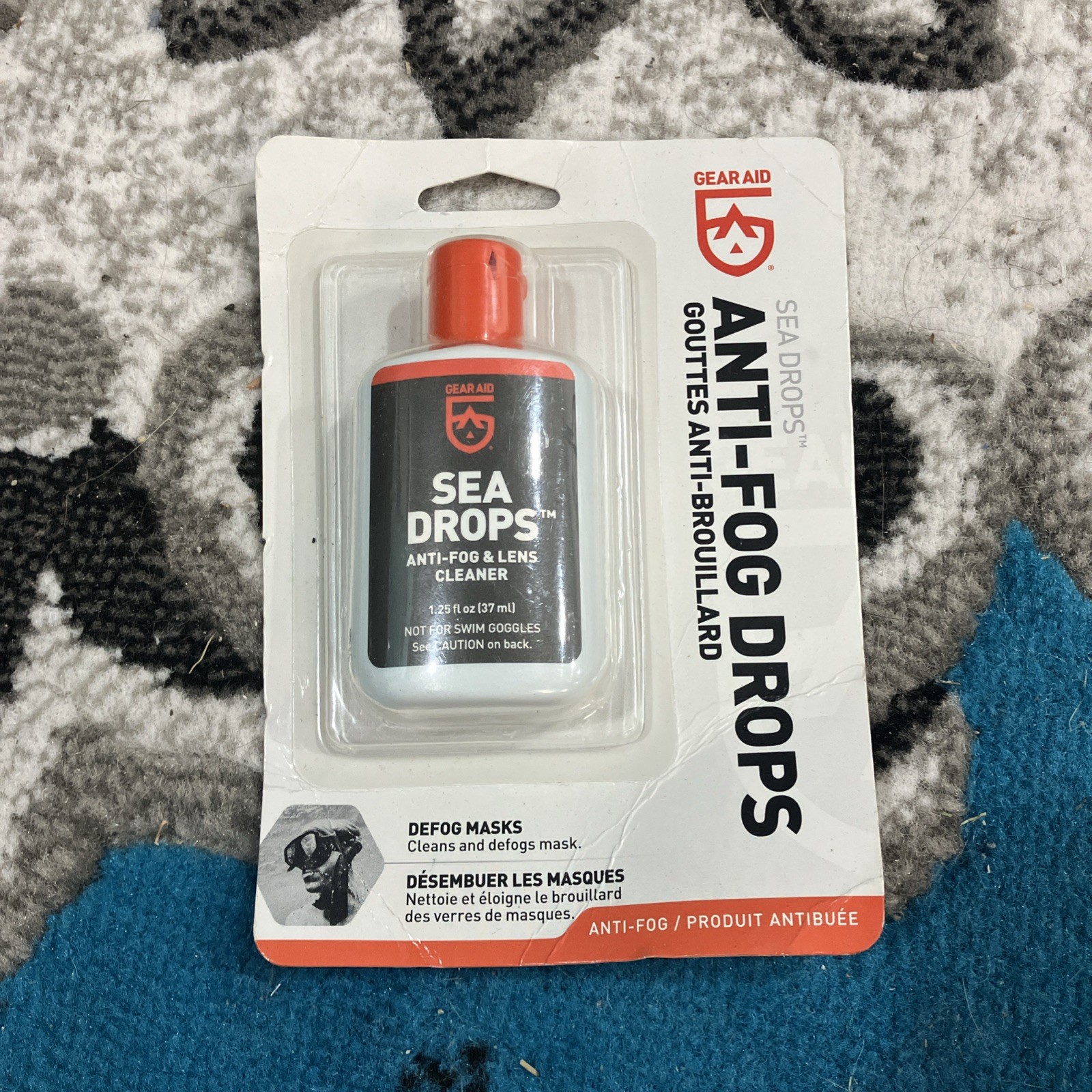 GEAR AID Sea Drops Anti-fog and Cleaner for Dive and Snorkel Masks, 1.25 fl oz