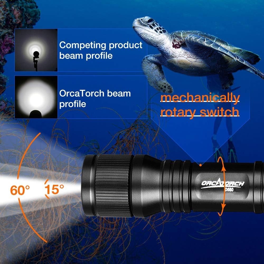 D560 Mini Scuba Dive Light Headlamp 650 Lumen Mask Diving Flashlight