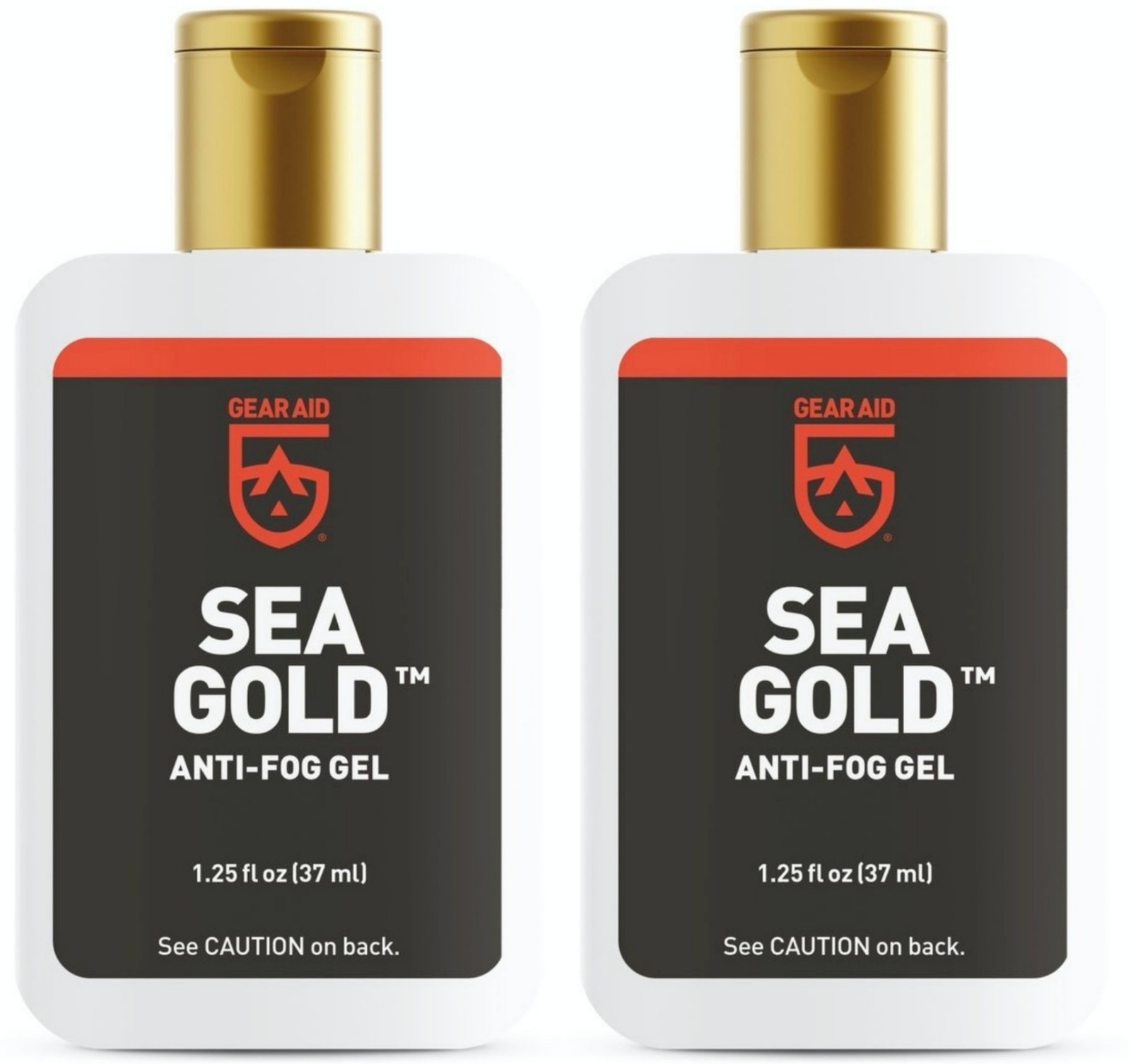 Gear Aid Sea Gold Anti-Fog Gel 1.25oz Defog Masks Multi-Dive Protection (2-Pack)