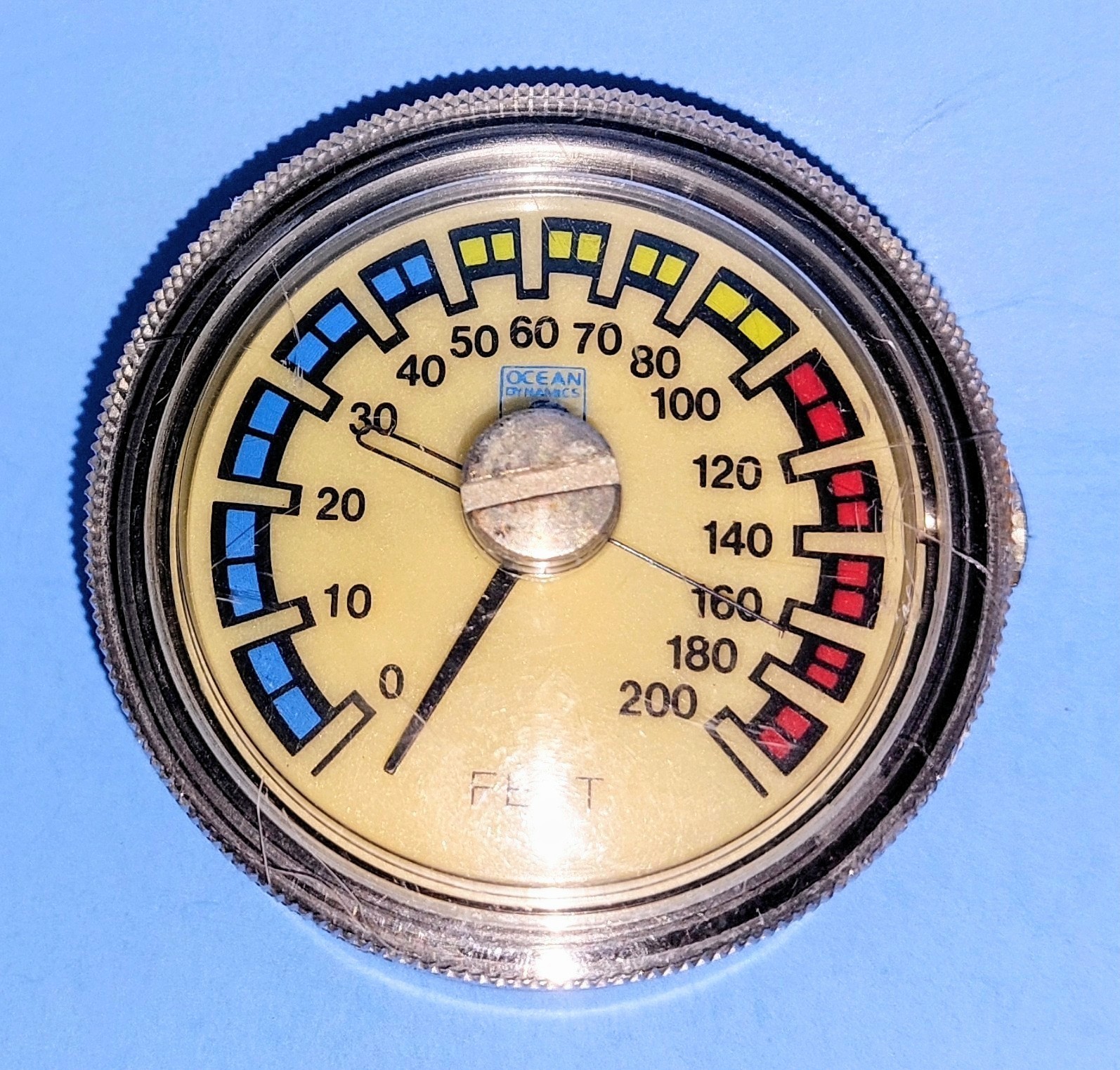 Vintage Original Ocean Dynamics Depth Water Gauge 200 Ft 2 1/4 Diameter Japan