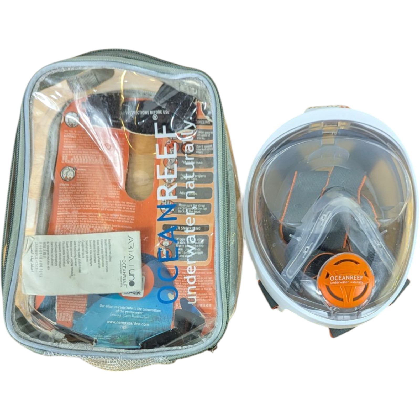 Kids Full Face Snorkeling Mask (FACE Part ONLY) Ocean Reef ARIA JR White size XS