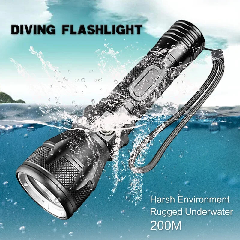 99000LM Scuba Diving Light Underwater LED Flashlight Dive Underwater Lighting US