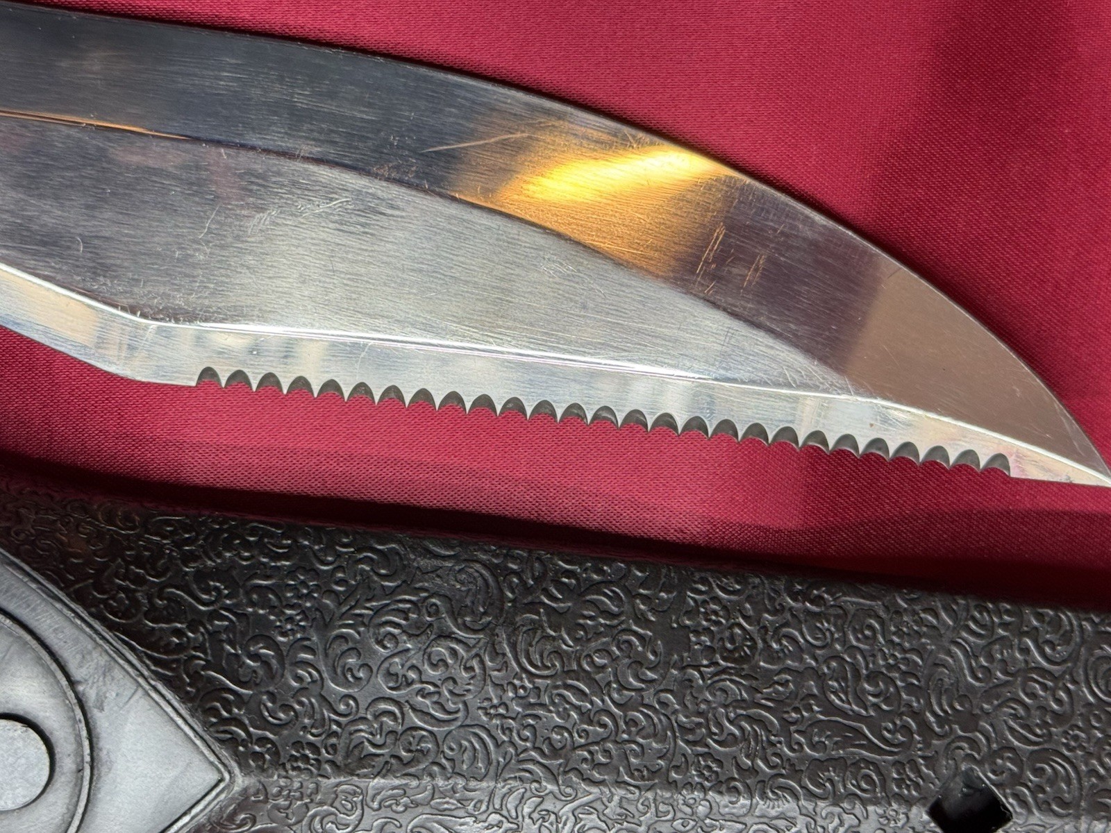 Vtg ScubaPro Diving, Camping , Scuba Knife AO1414 With Sheath Made In Italy