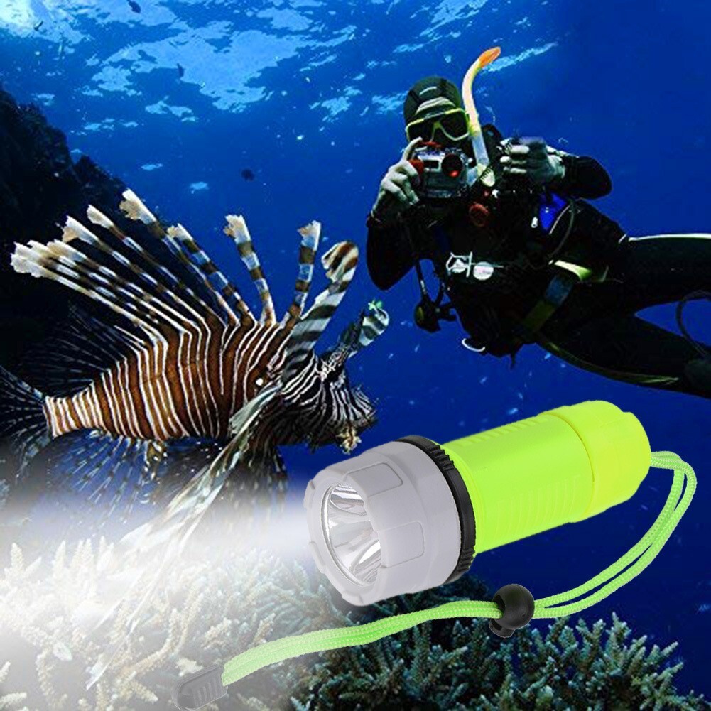 Waterproof Strong Light LED Torch Scuba Diving Underwater Flashlight Torch Lamp