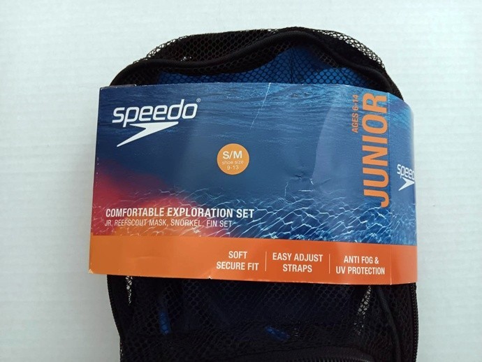 NWT Speedo Dive Junior Exploration Set S/M Jr Reefscout Mask Snorkel Fin Set