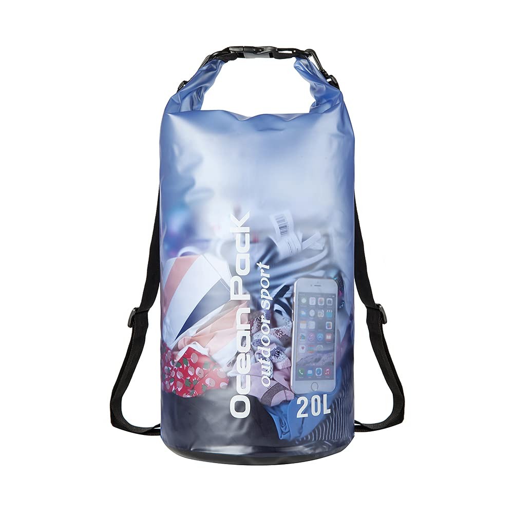 Baitoo Floating Waterproof Dry Bag for Women Men,10L/20L Roll Top 20L, Blue