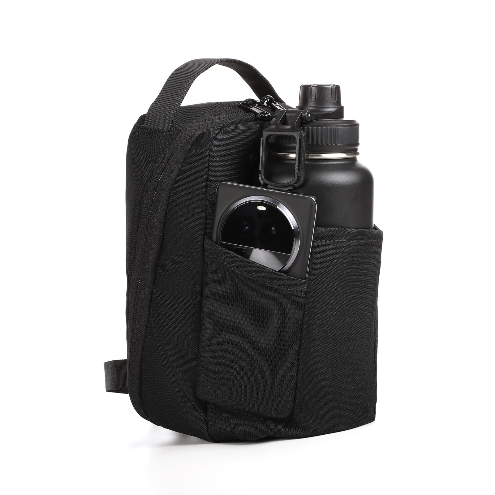 Strongholden Magnetic Gym Bag for 6.7 inches x 3.3 x 9.8 inches, Black