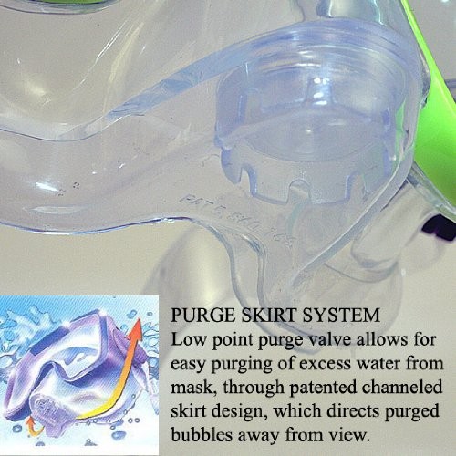 Promate Snorkeling Scuba Dive Side-View Edgeless Purge Mask Dry Snorkel 9990