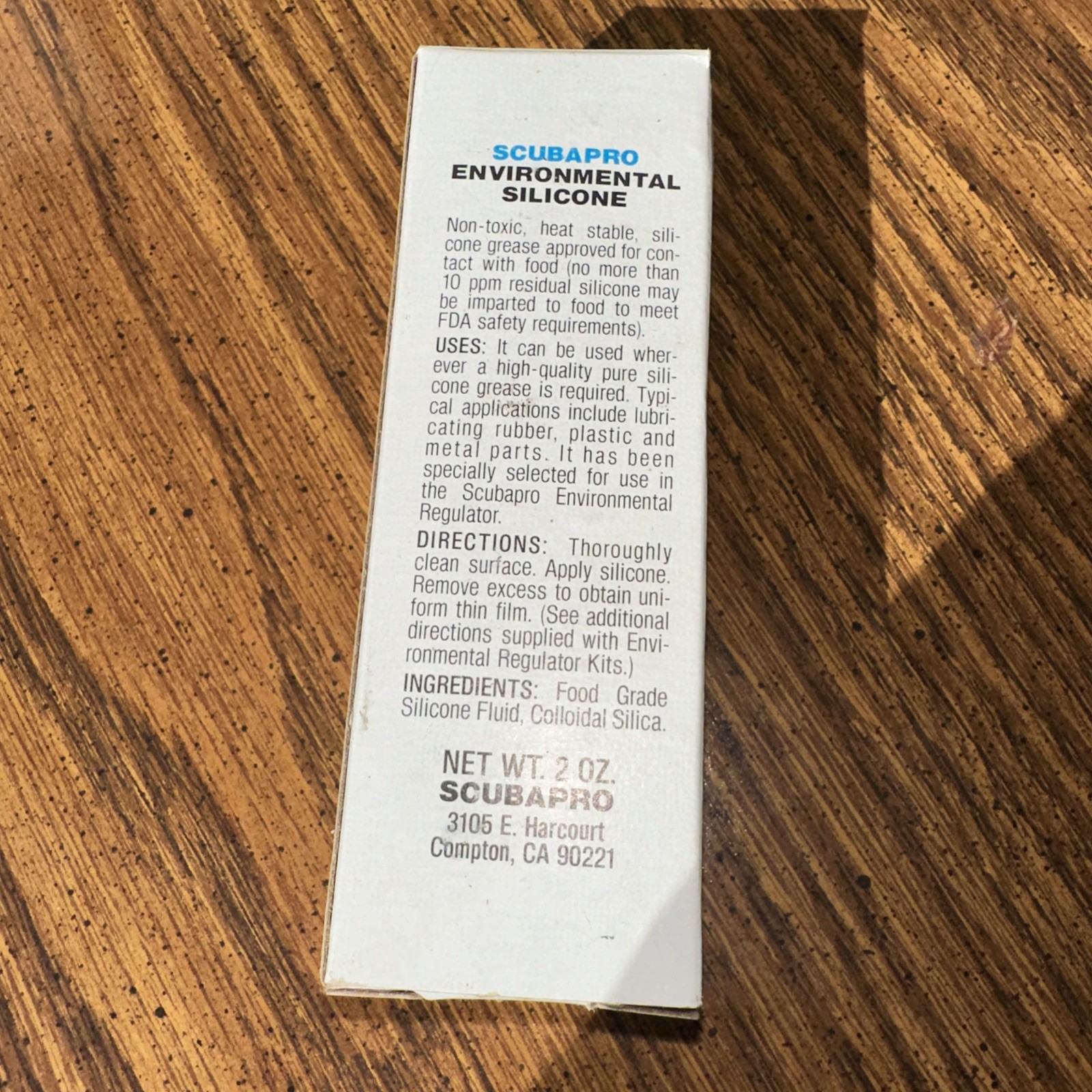 Scubapro Food Grade Silicone Regulator Oring And Environmental Grease NOS 2 OZ