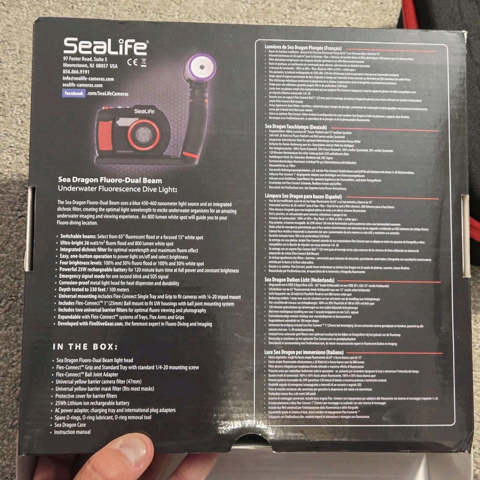 SeaLife Sea Dragon Fluoro-Dual Beam Underwater Light w/ Flex-Connect + Battery
