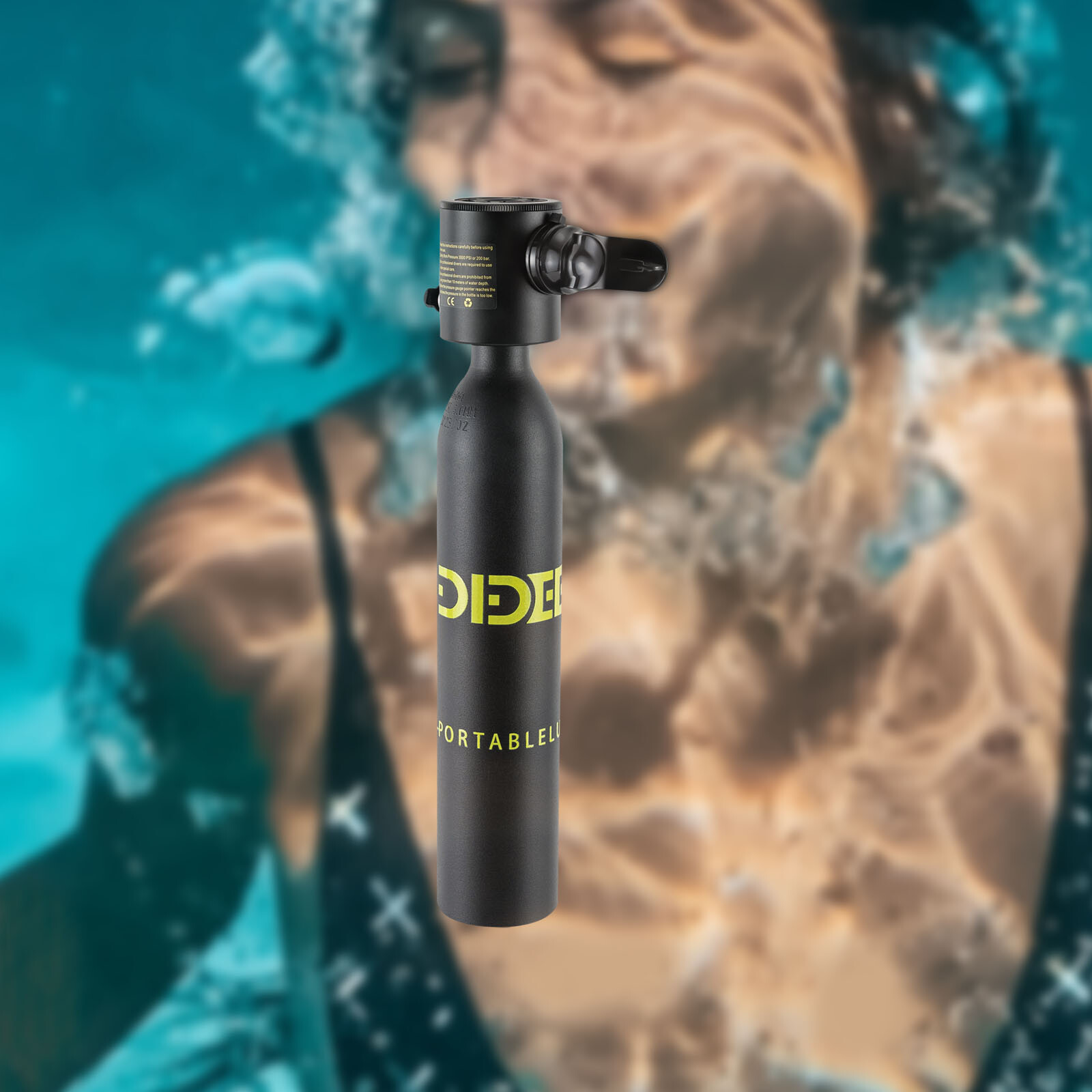 Mini 0.5L Scuba Oxygen Cylinder Diving Air Tank Kit Snorkeling Breath Equipment