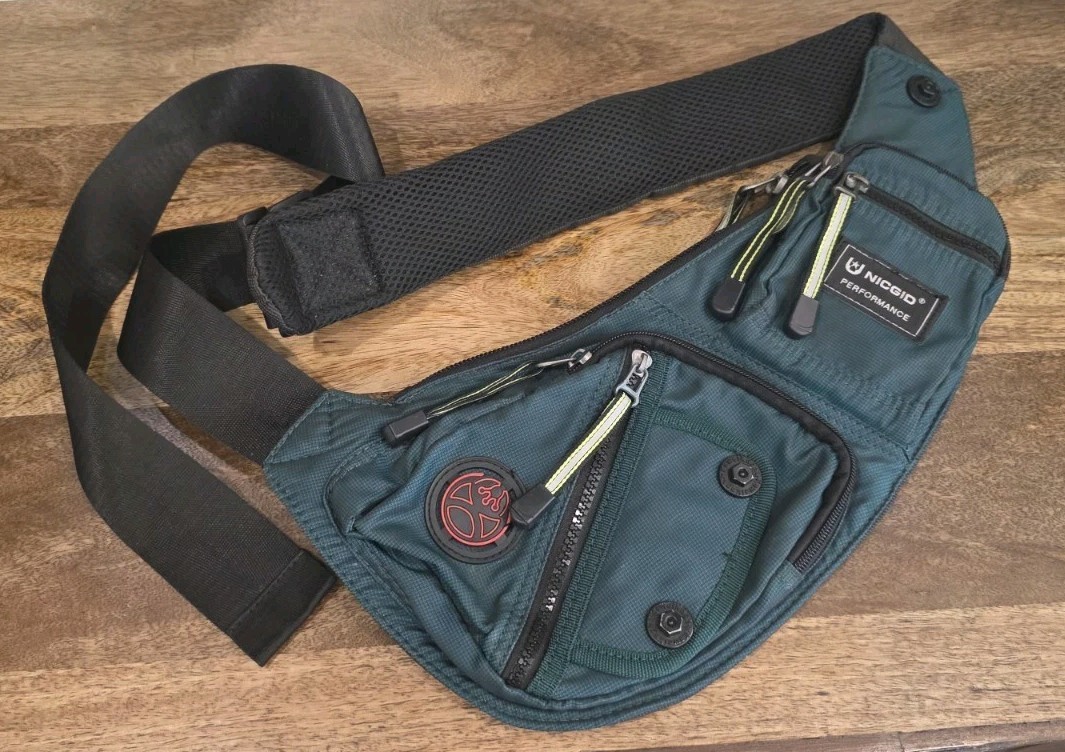 NICGID Sling Bag Chest Shoulder Backpack Crossbody Bags Casual Dark Green Teal