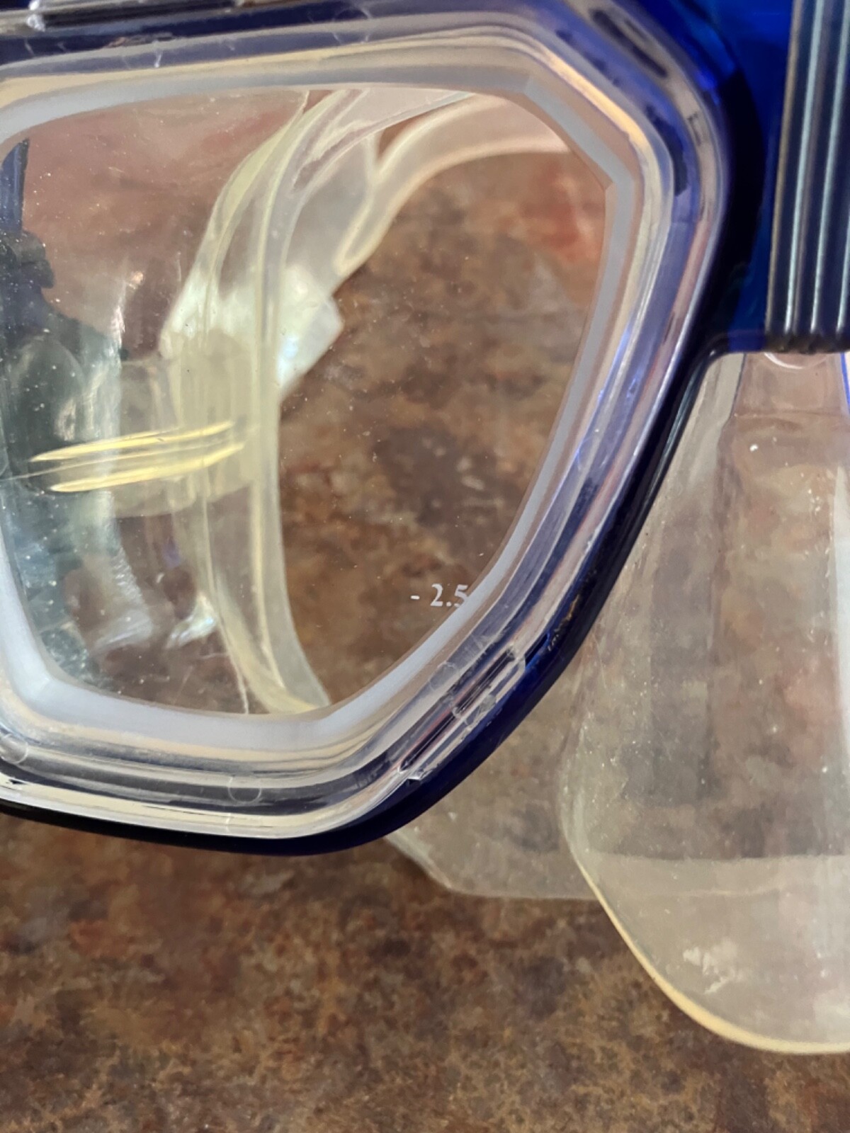 NEARSIGHTED? SCUBAMAX Navigator, -2.5 Lens Scuba Mask, Size Medium, Cobalt Blue