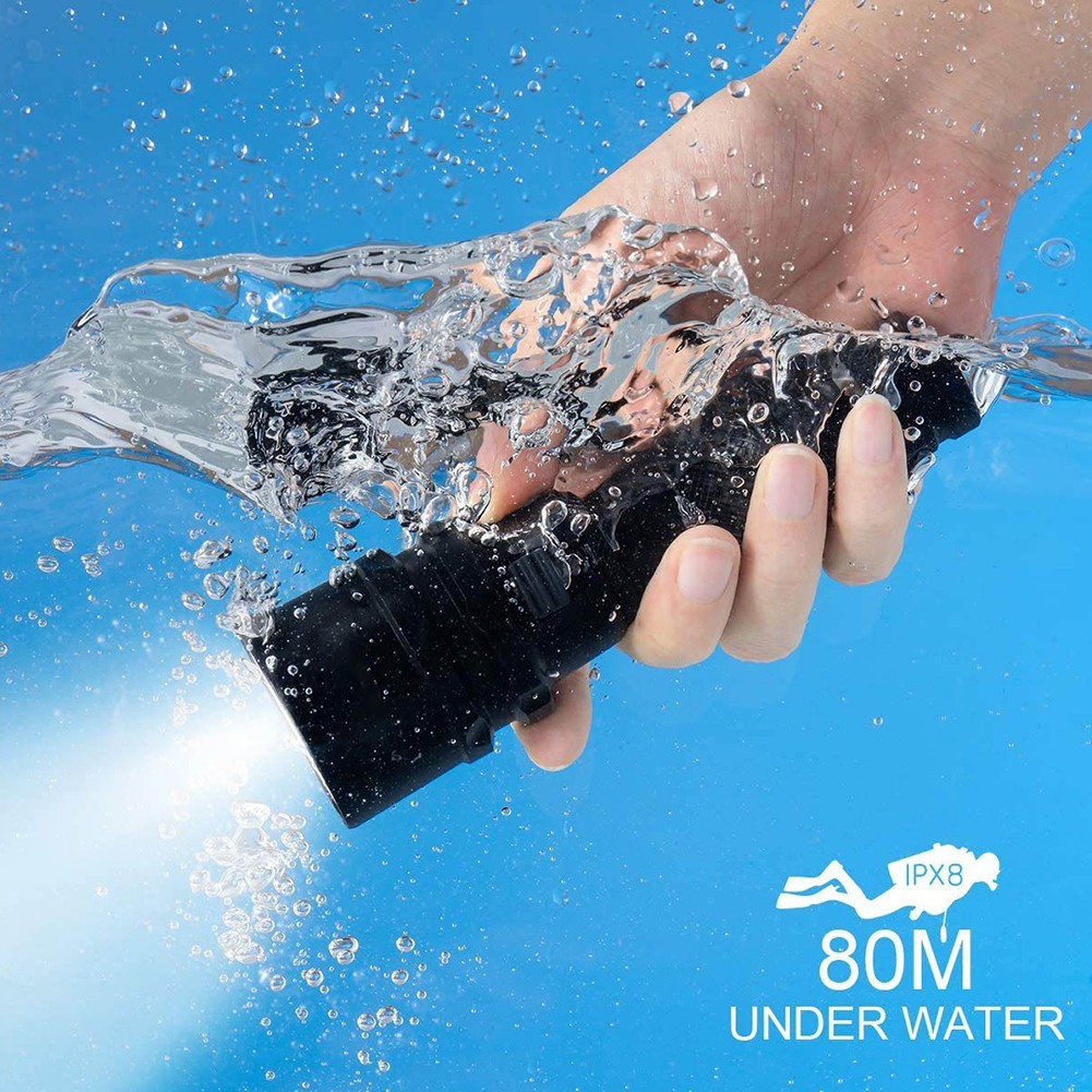 Diving Flashlight Torch L2 LED Light Waterproof 50M Deep Underwater Lamp ABS