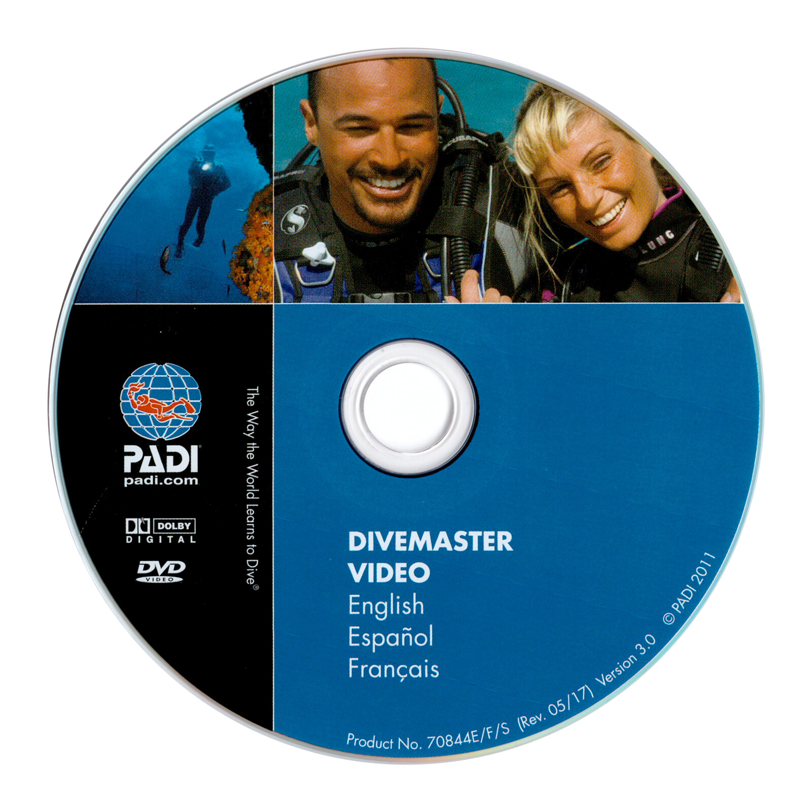 PADI Divemaster Multilingual DVD (E,F,S)